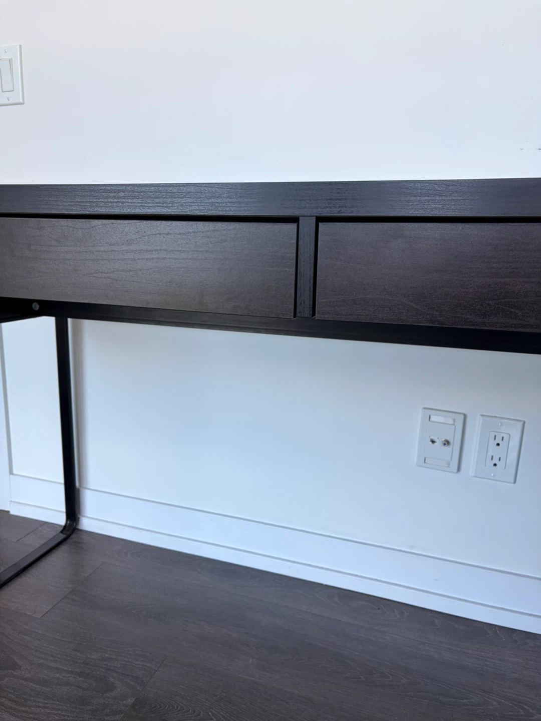 Dark Brown Desk with Two Drawers IKEA MICKE - photo 3