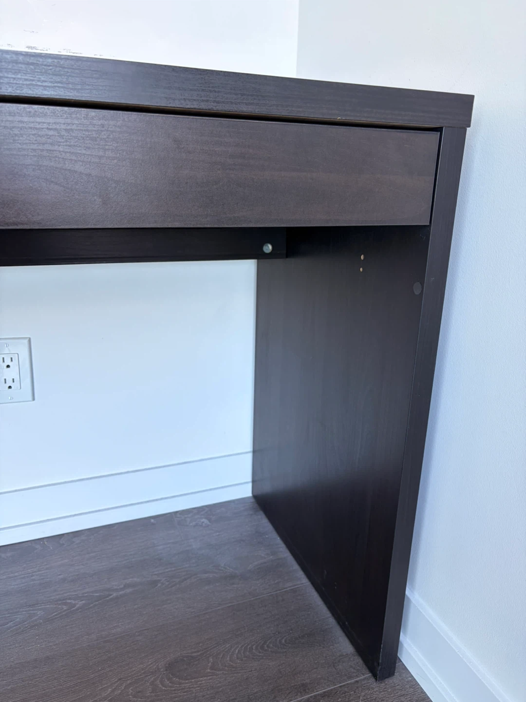 Dark Brown Desk with Two Drawers IKEA MICKE - photo 5