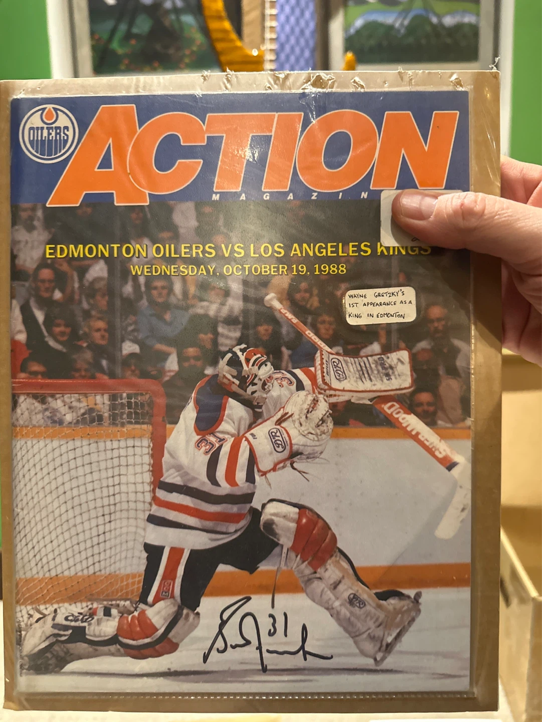 Autographed Edmonton Oiler program