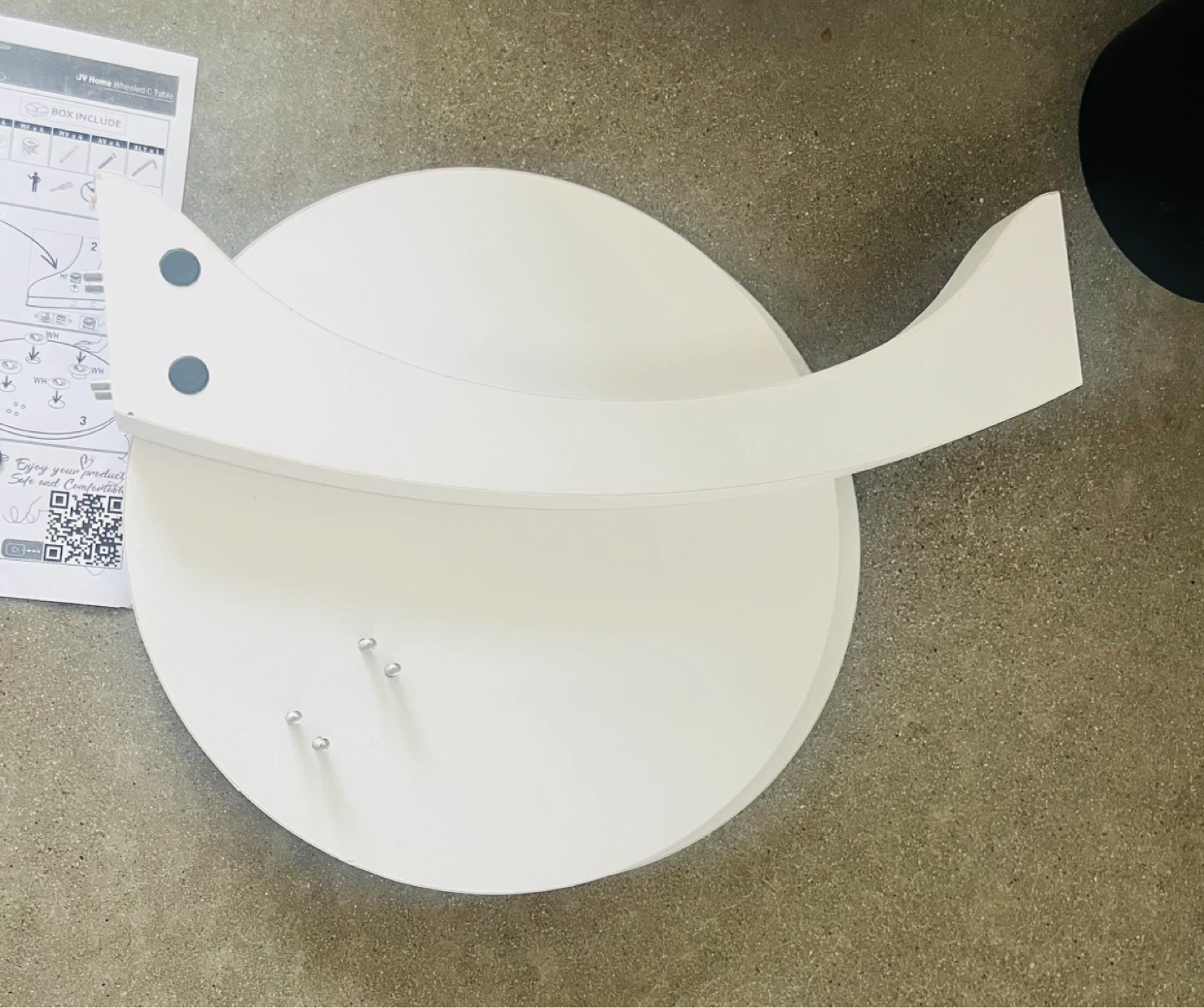 New White Wheeled C Table – DIY Fix Needed - photo 5