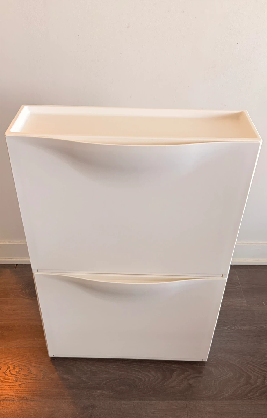 IKEA White 2-Drawer Shoe Cabinet - photo 3