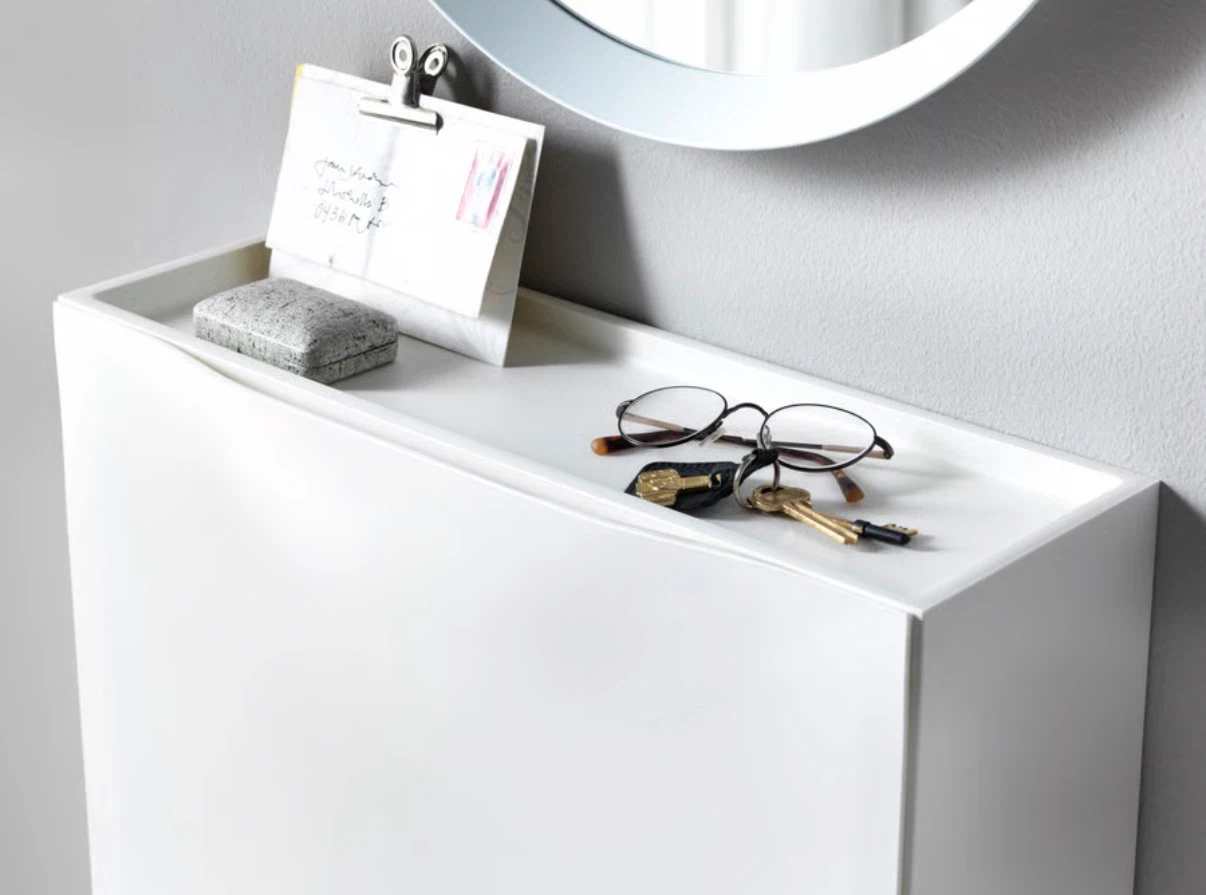 IKEA White 2-Drawer Shoe Cabinet - photo 5
