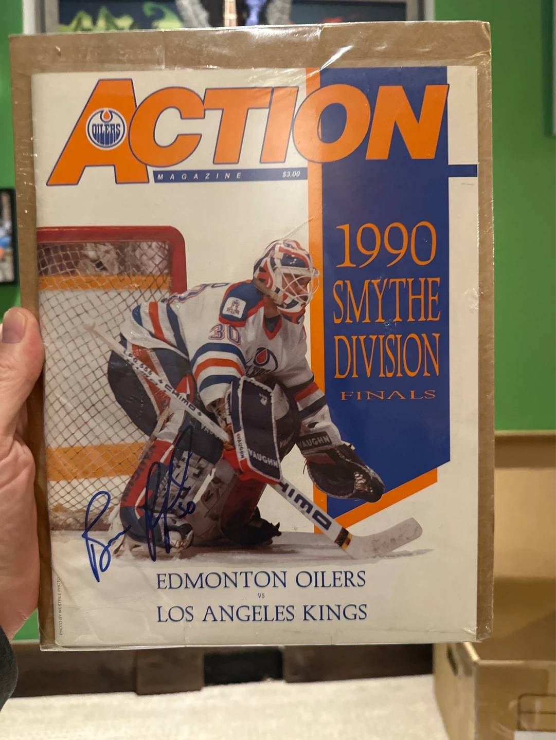 Autographed Edmonton Oiler playoff program