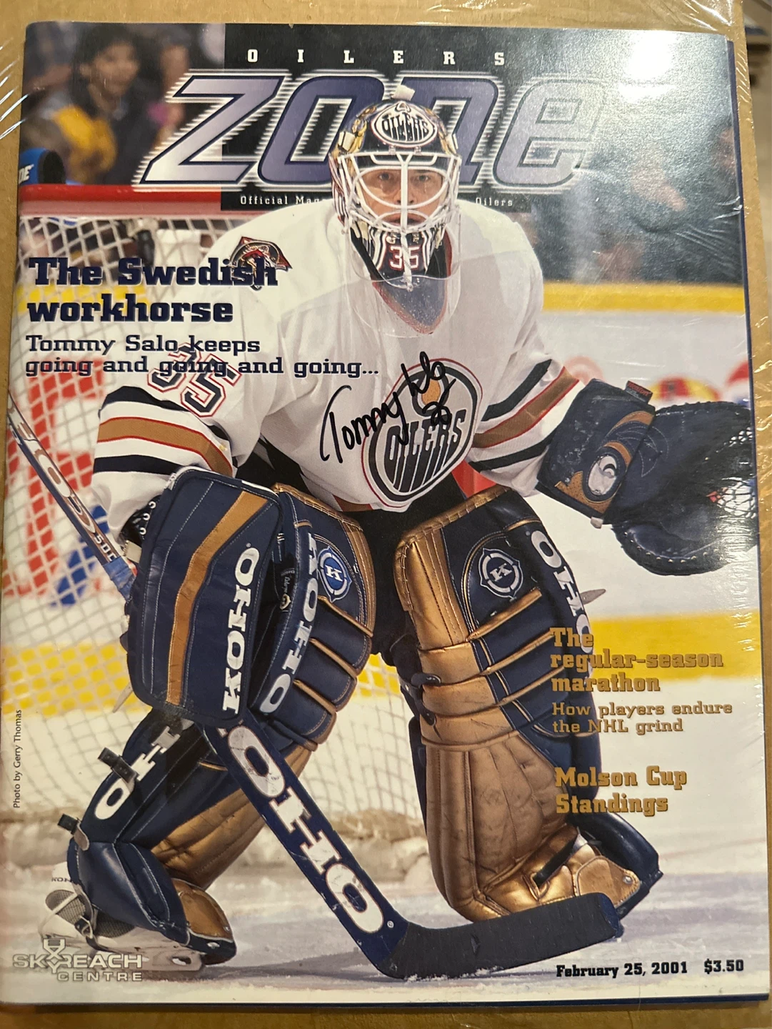 Autographed Edmonton Oiler program