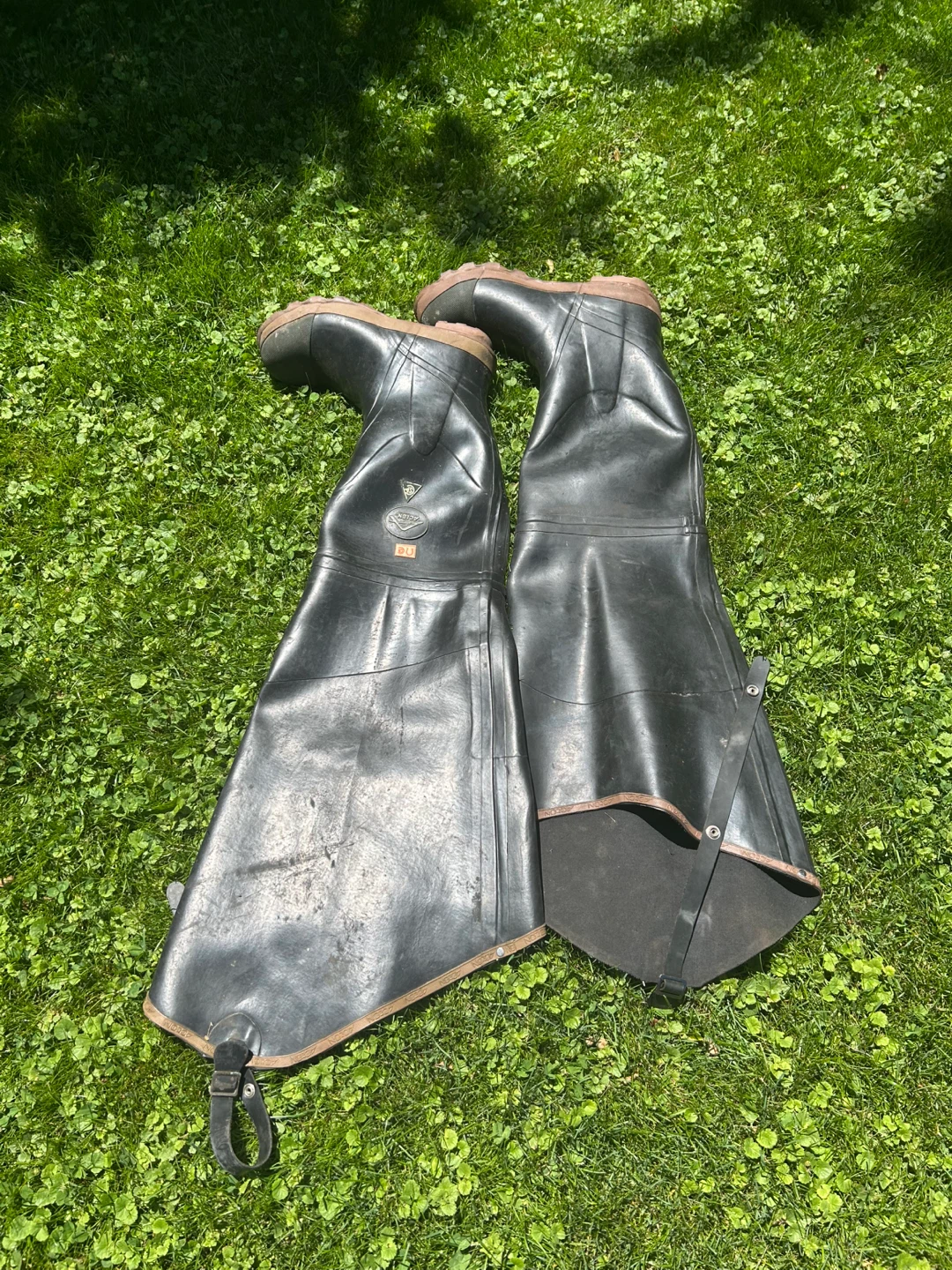 Black Rubber Waders - Size 11