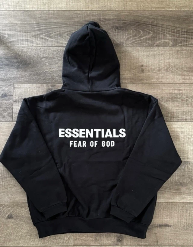 ESSENTIALS Black Hoodie
