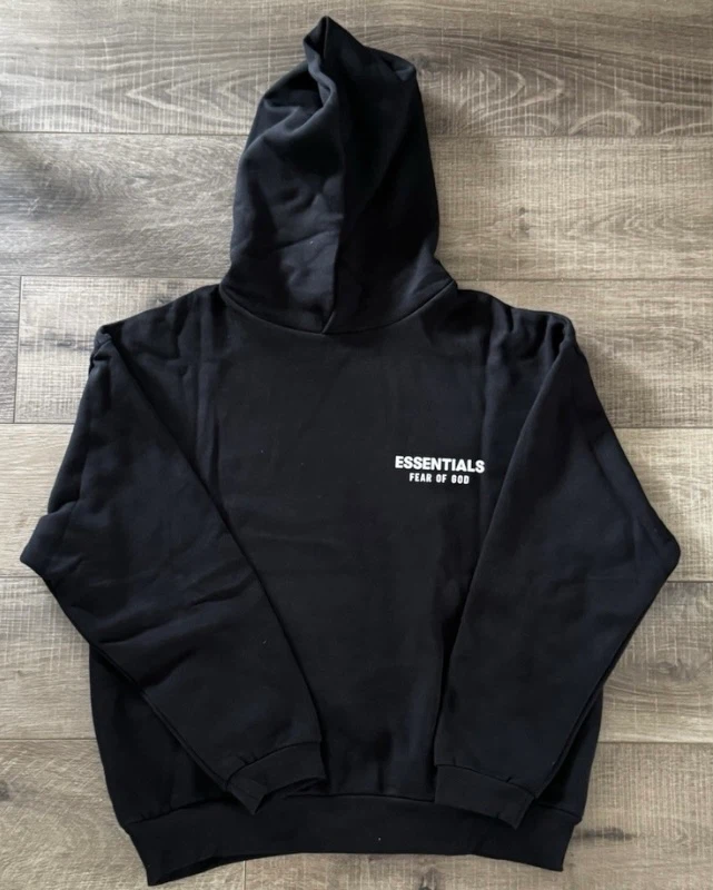 ESSENTIALS Black Hoodie - photo 4