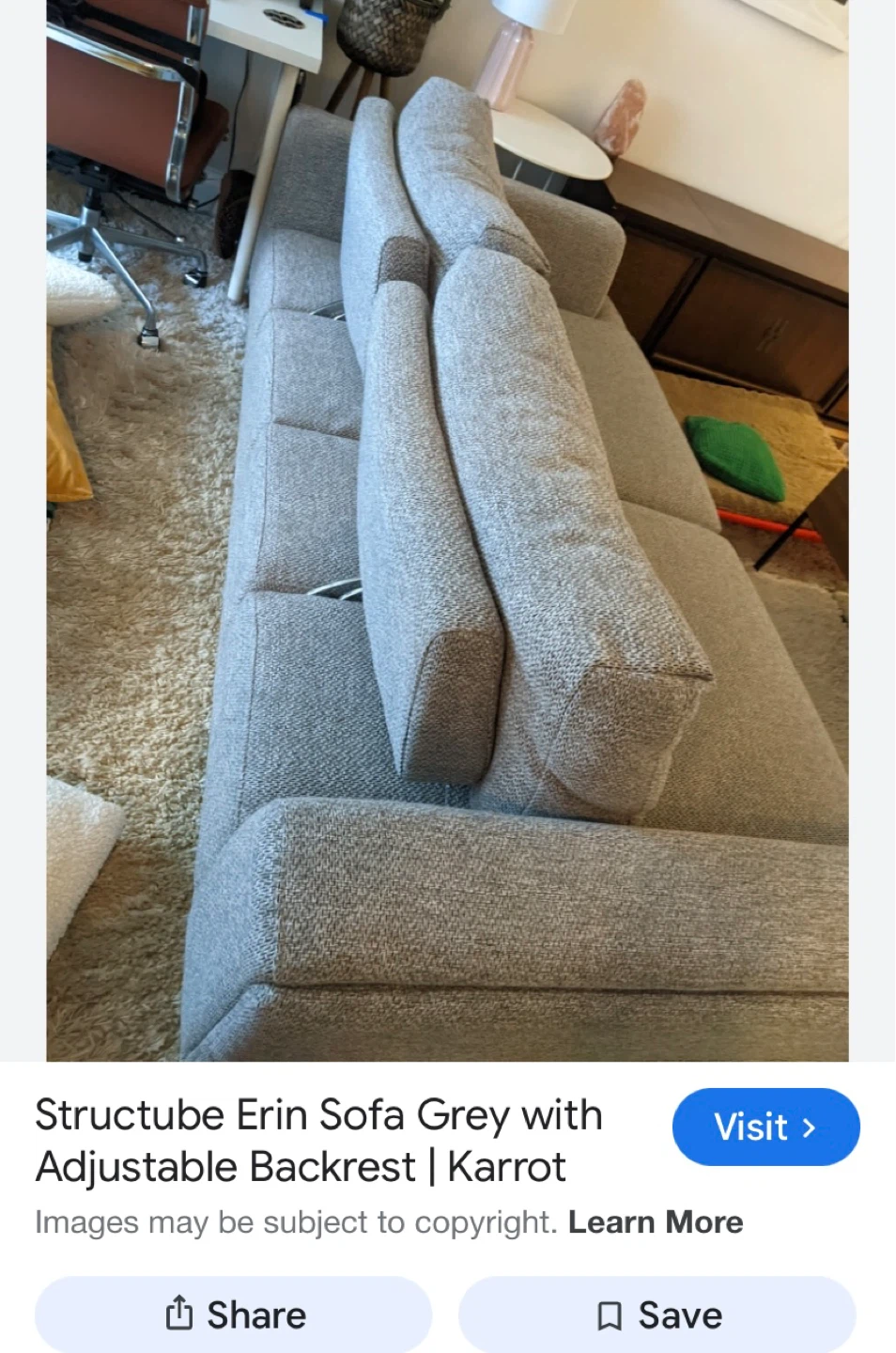 Structube Erin Sofa - Grey - photo 4