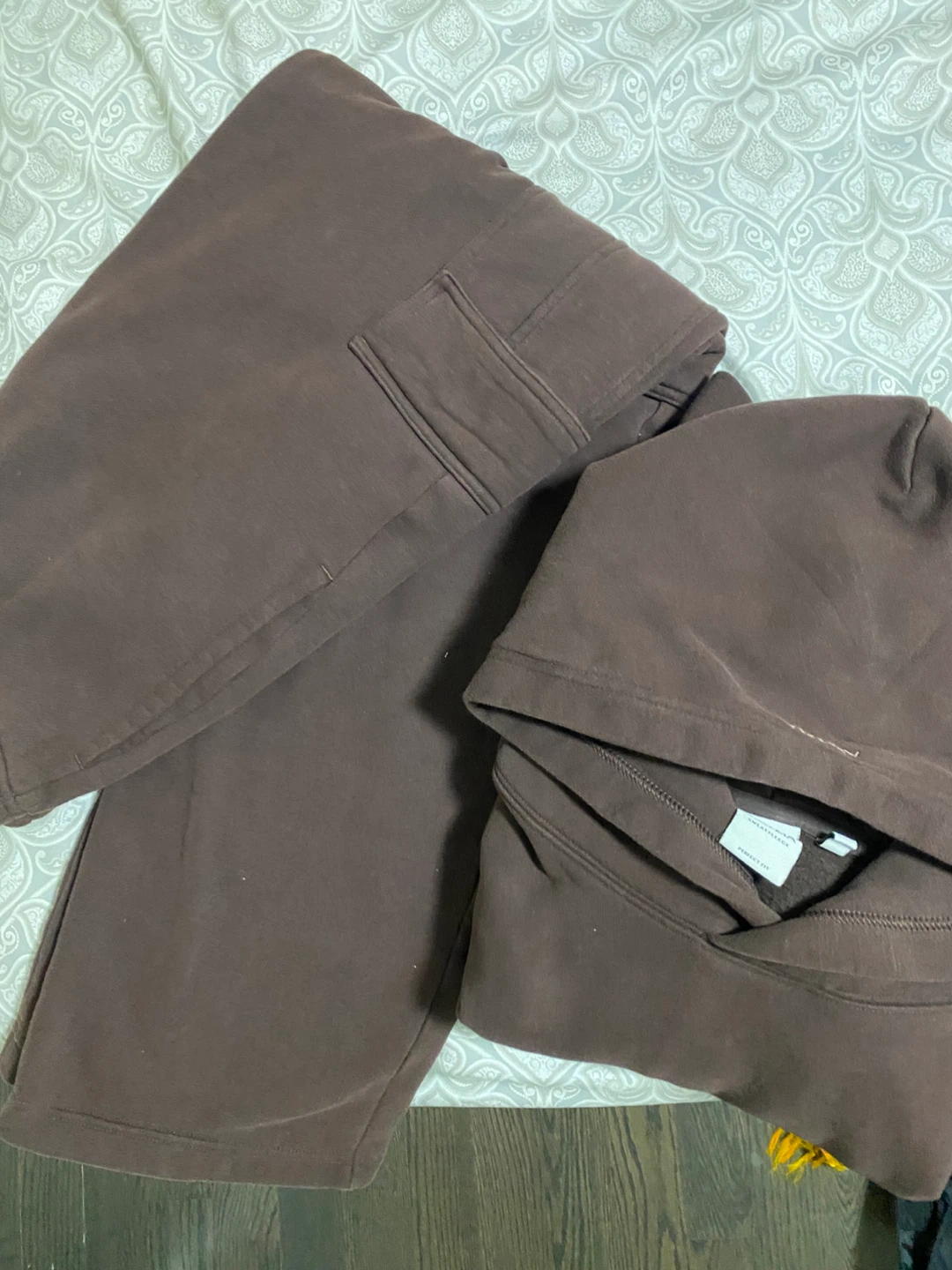 Aritzia Brown Hoodie and Sweatpants Set