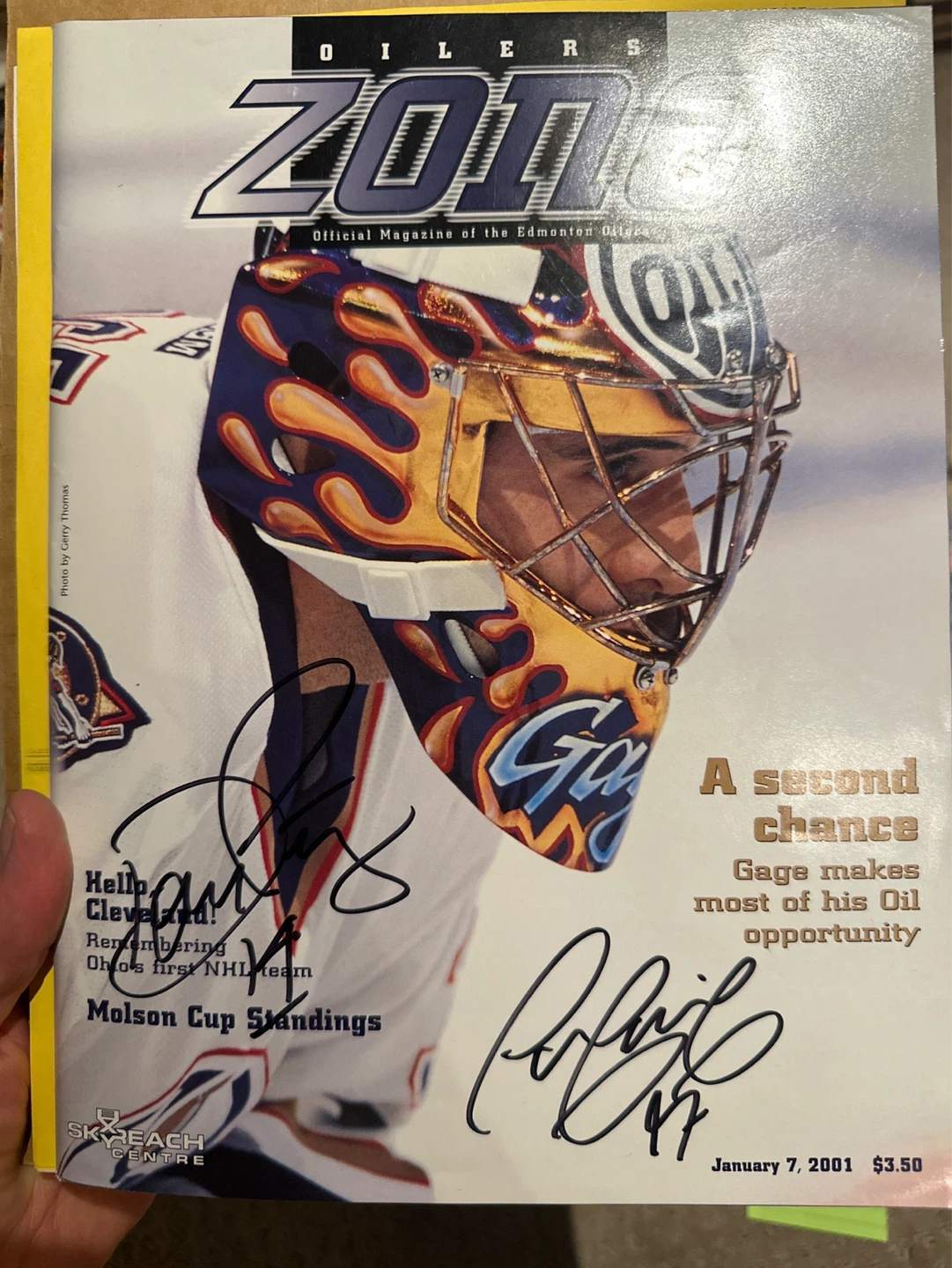 Autographed Edmonton Oiler program