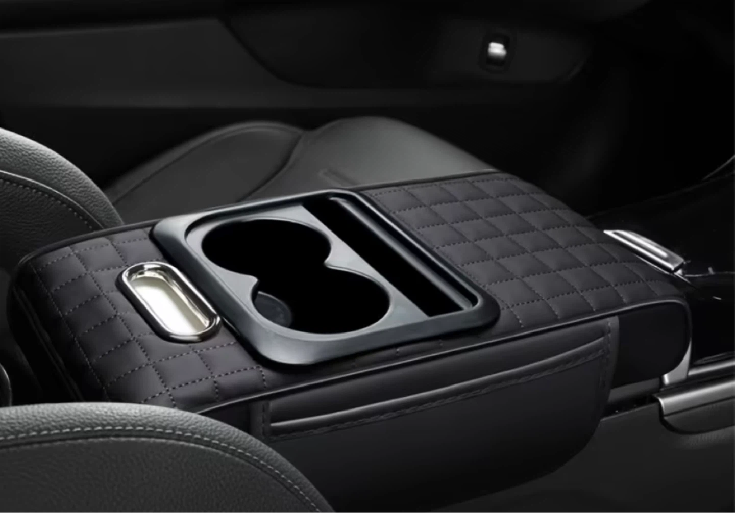 Quilted Car Seat Organizer with Cupholders