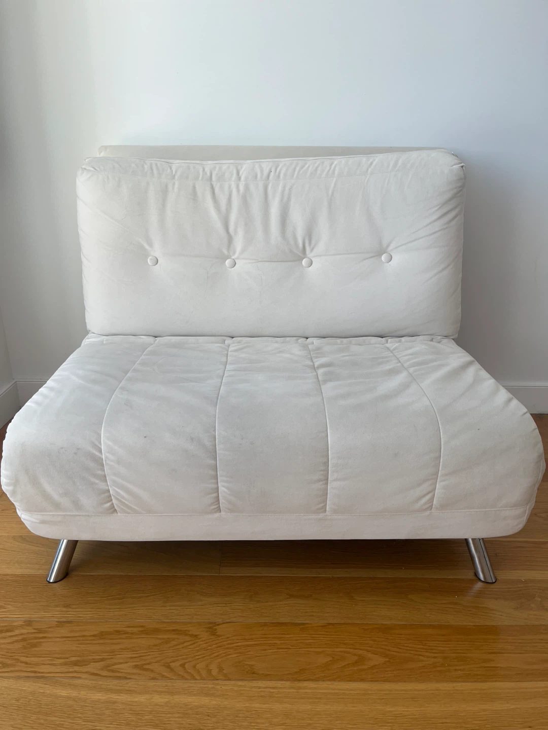 Cream Futon Chair - Convertible