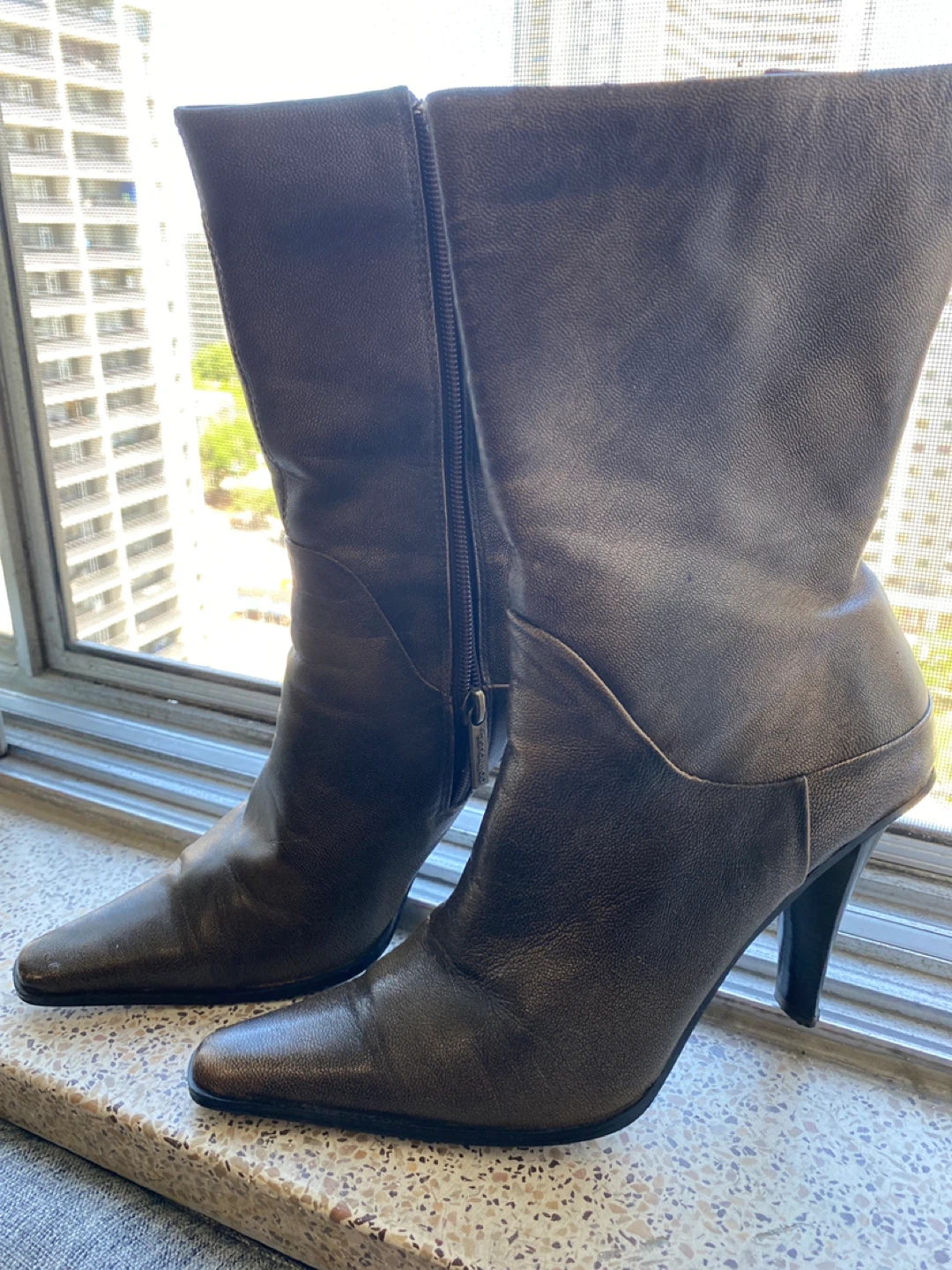 Brown Leather Heeled Boots - photo 2