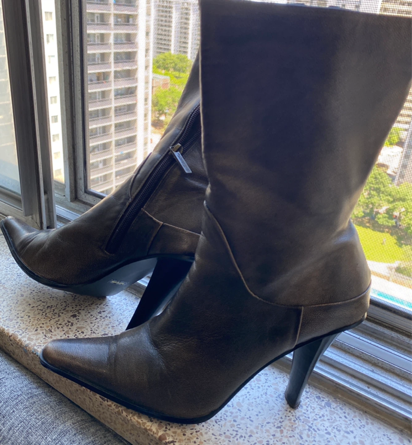Brown Leather Heeled Boots - photo 3