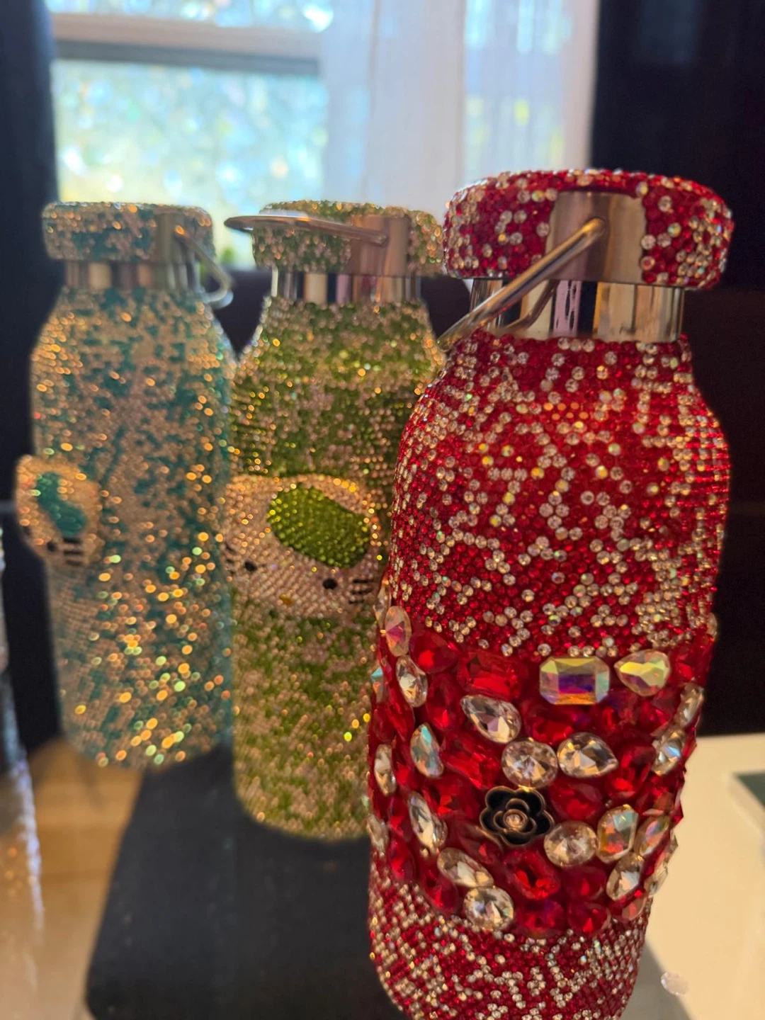 Sparkly Rhinestone Water Bottles