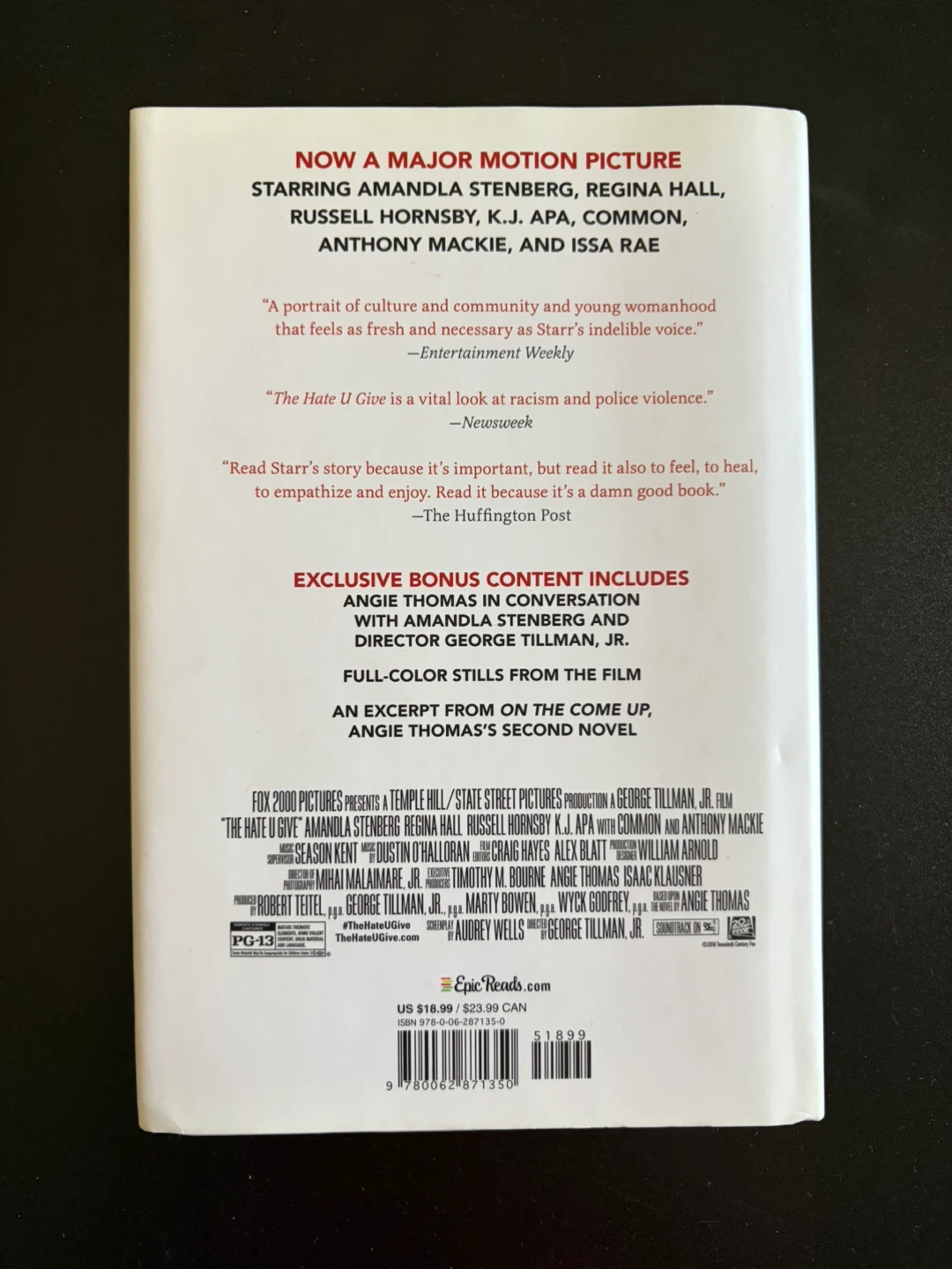 Hardcover The Hate U Give by Angie Thomas Book - photo 2