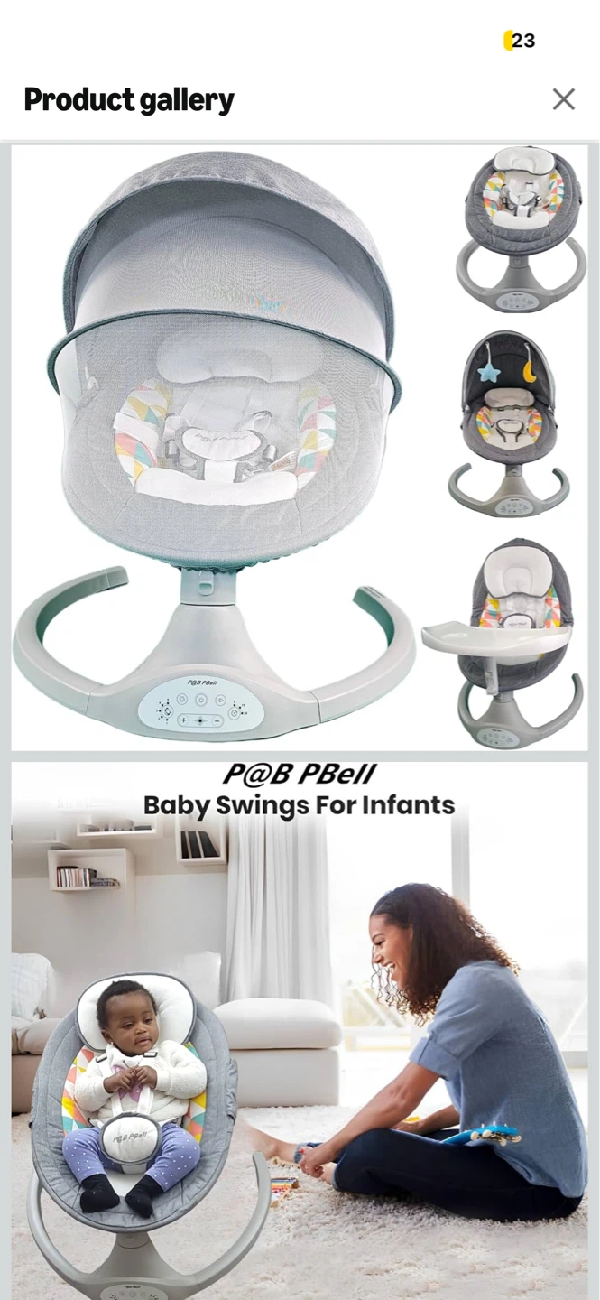 P'n'B P Bell Baby Swing - photo 3