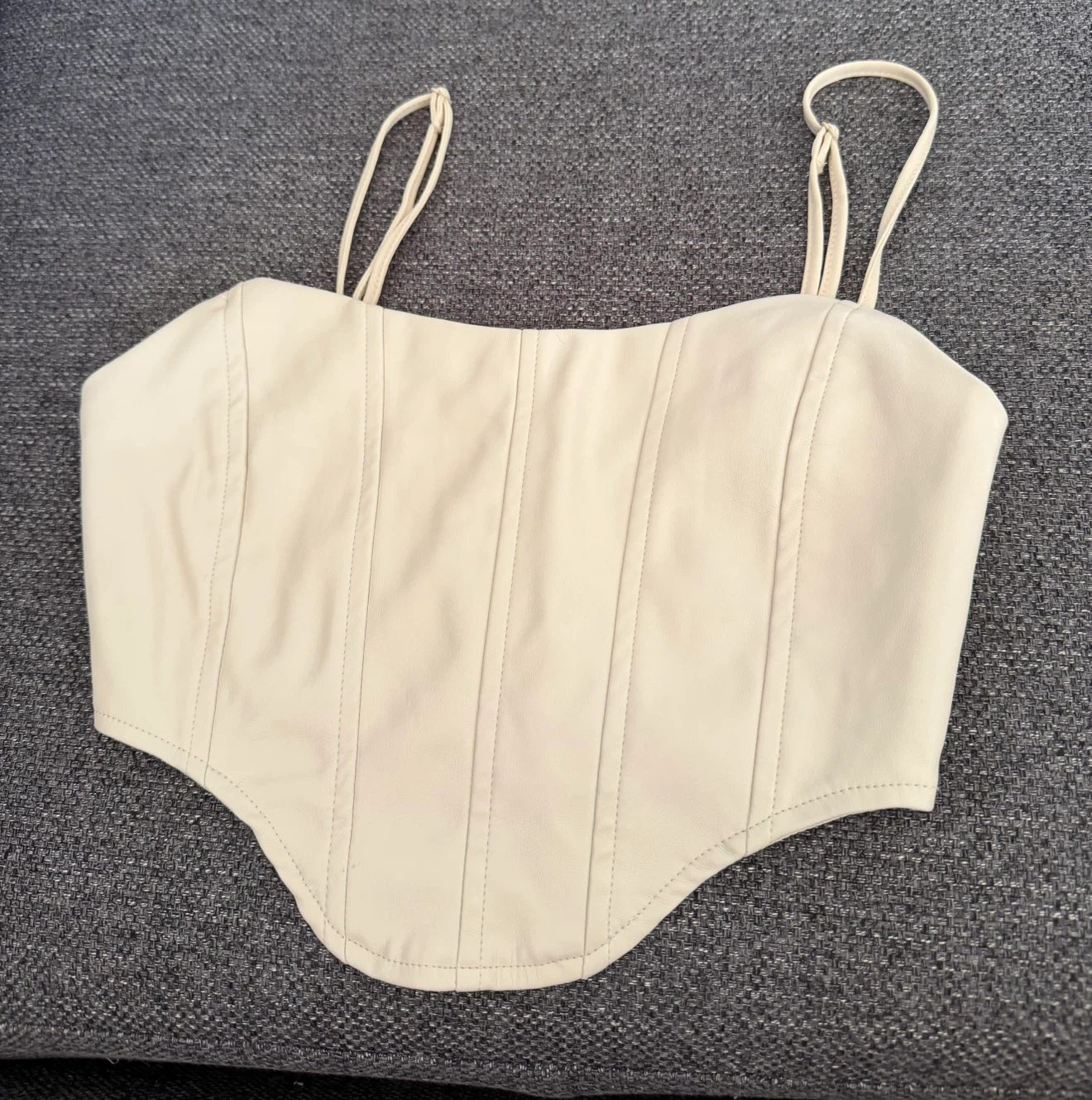 Cream Corset Top with Straps