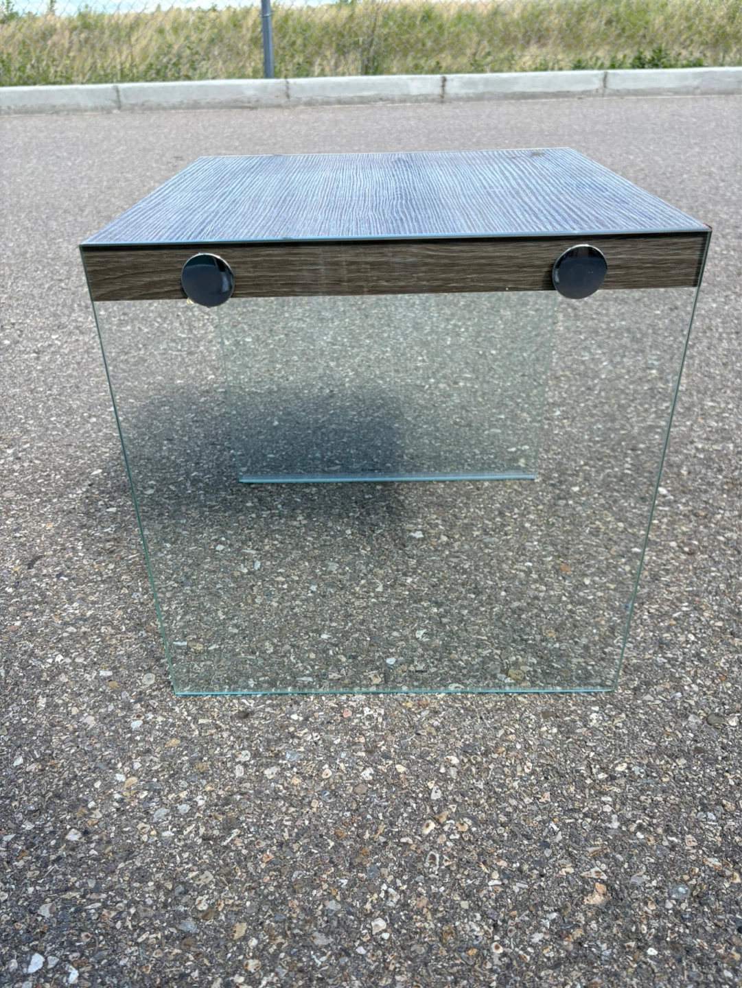 2x Glass and Wood Side Tables - photo 4