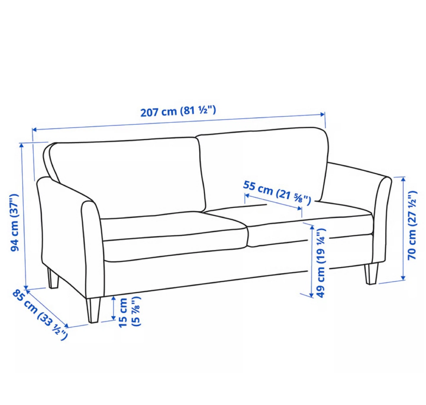 IKEA EKOLMLA Sofa, Kilanda light beige - photo 3
