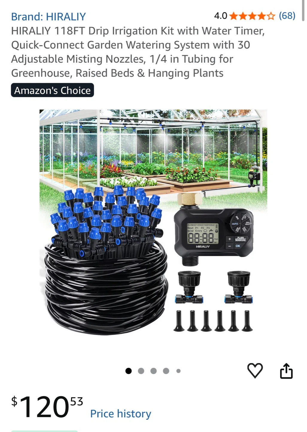 HIRALIY Drip Irrigation Kit