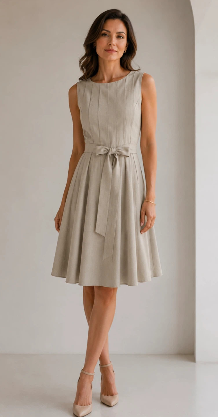 Calvin Klein Sleeveless Belted Dress Size 14 - photo 3