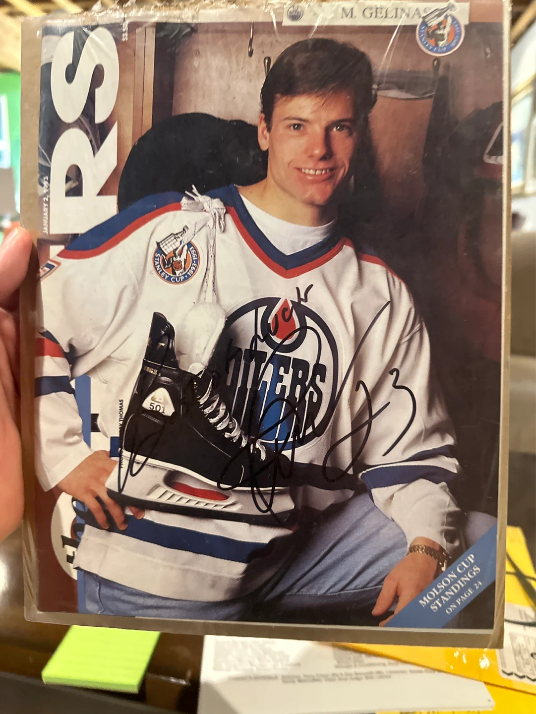 Autographed Edmonton Oiler program