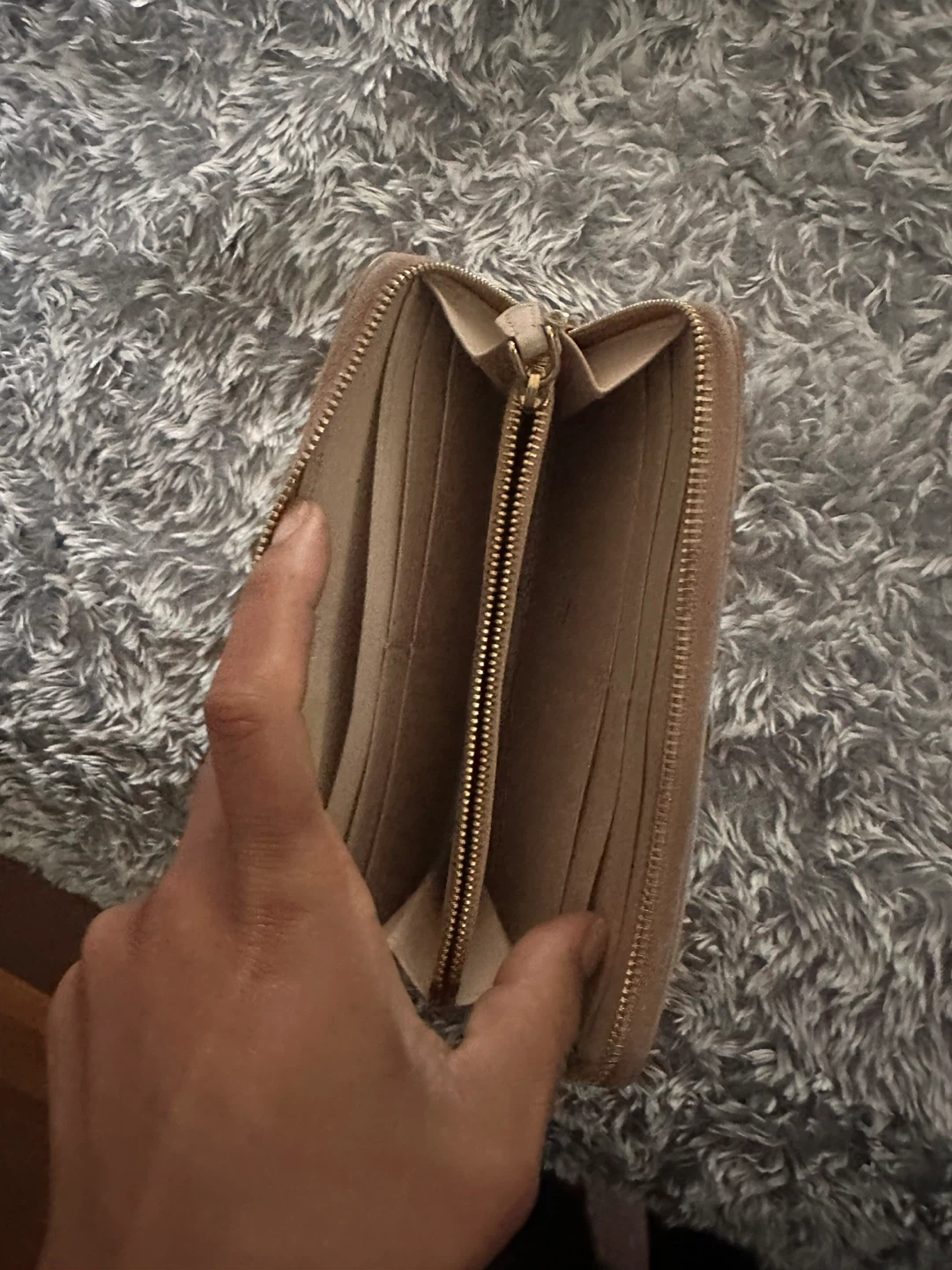 Prada Saffiano Leather Zip-Around Wallet - Beige - photo 3