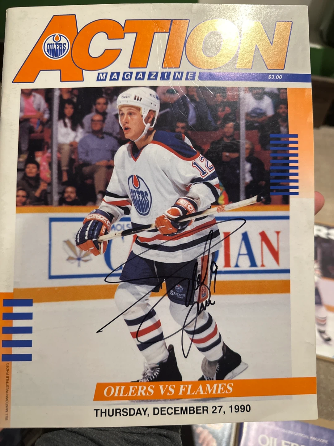 Autographed Edmonton Oiler program