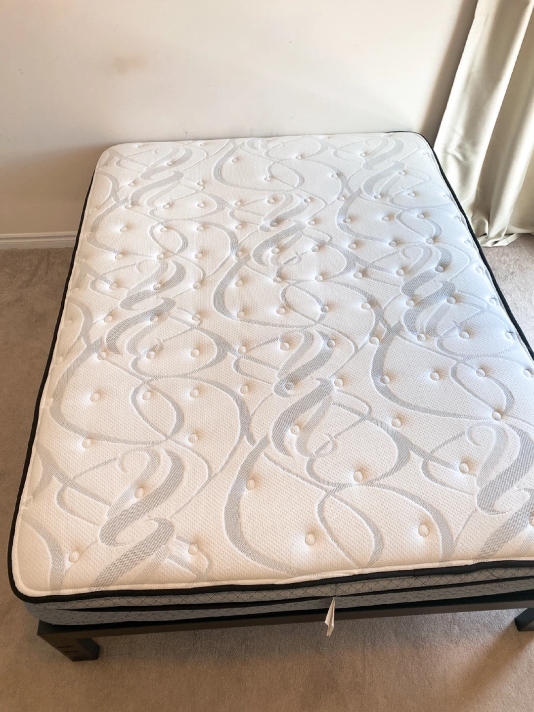 Sealy Essential Firm Mattress Queen Size and Metallic Bed Frame
