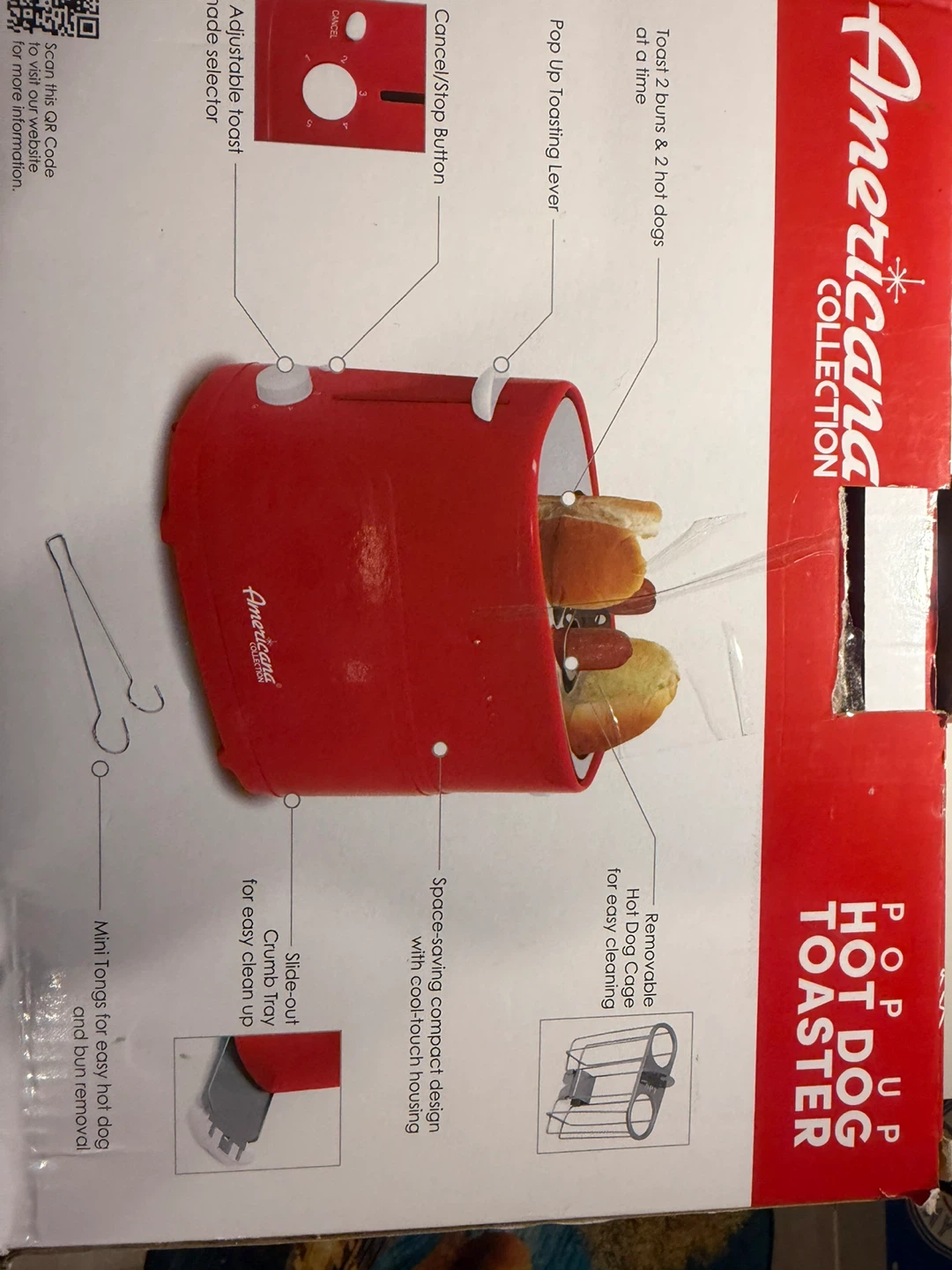 Americana Collection Pop Up Hot Dog Toaster - photo 2