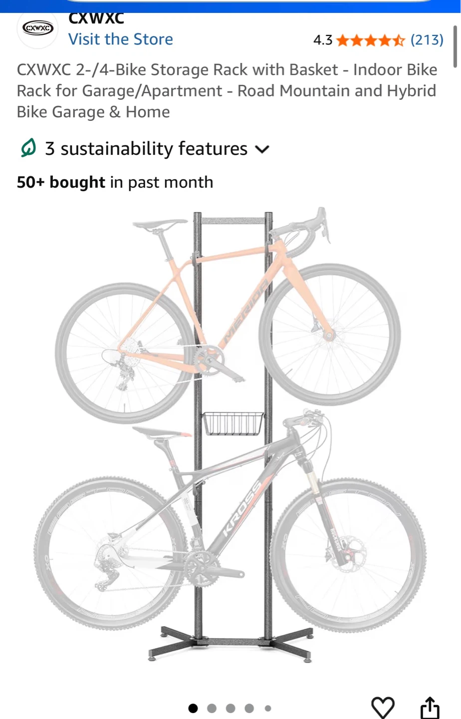 Bike Storage Rack with Basket - photo 5