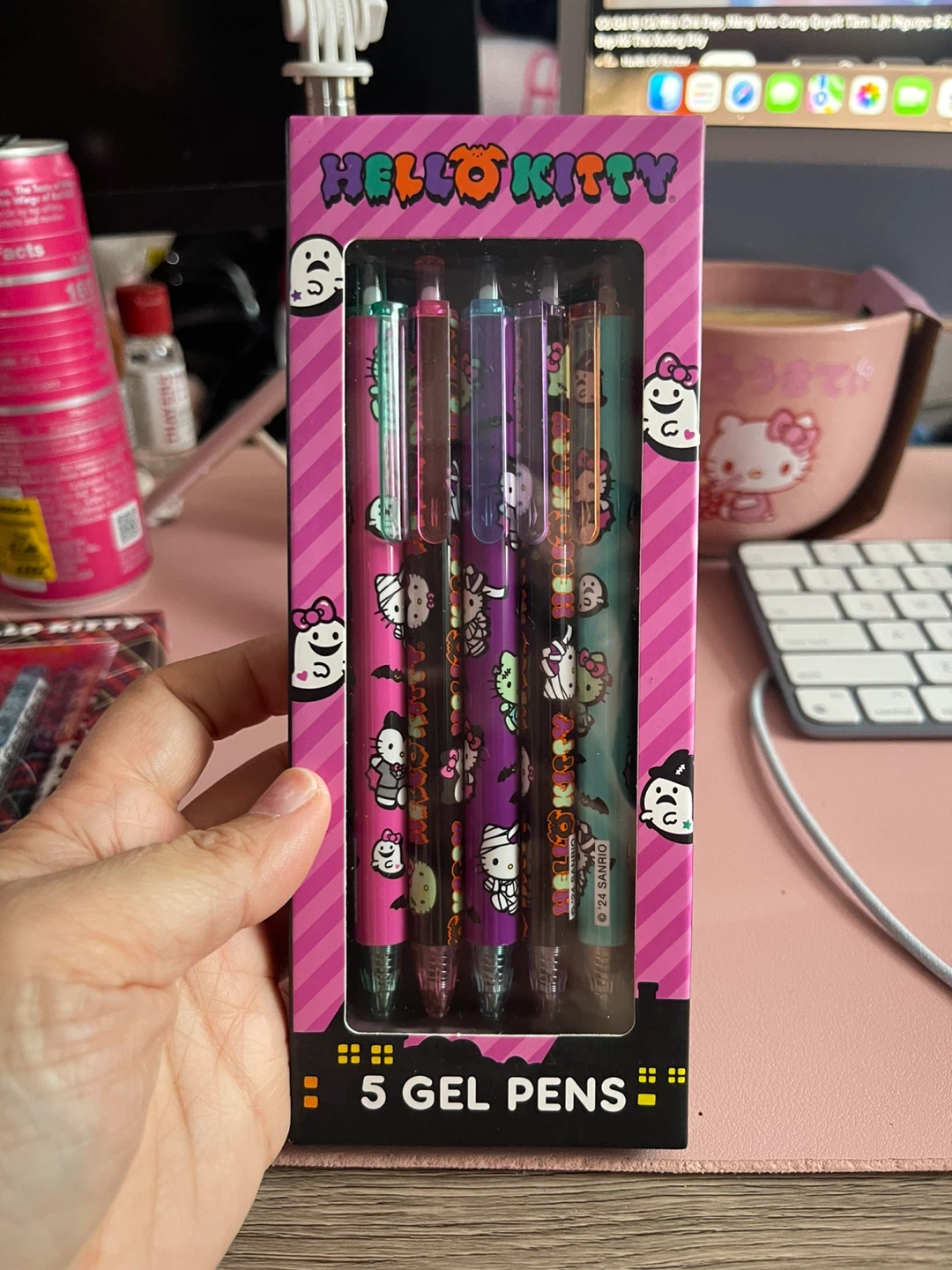 Hello Kitty 5 Gel Pens Set
