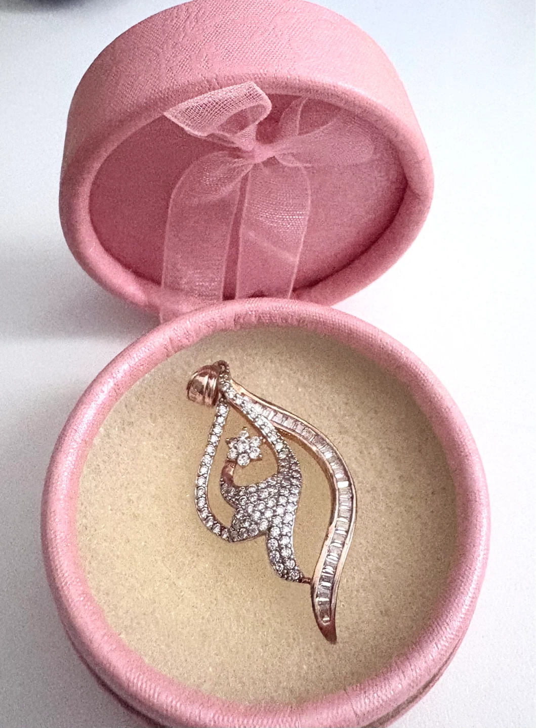 Rose gold plated pendant (sterling silver )
