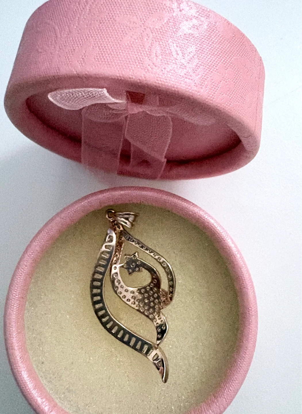 Rose gold plated pendant (sterling silver ) - photo 2