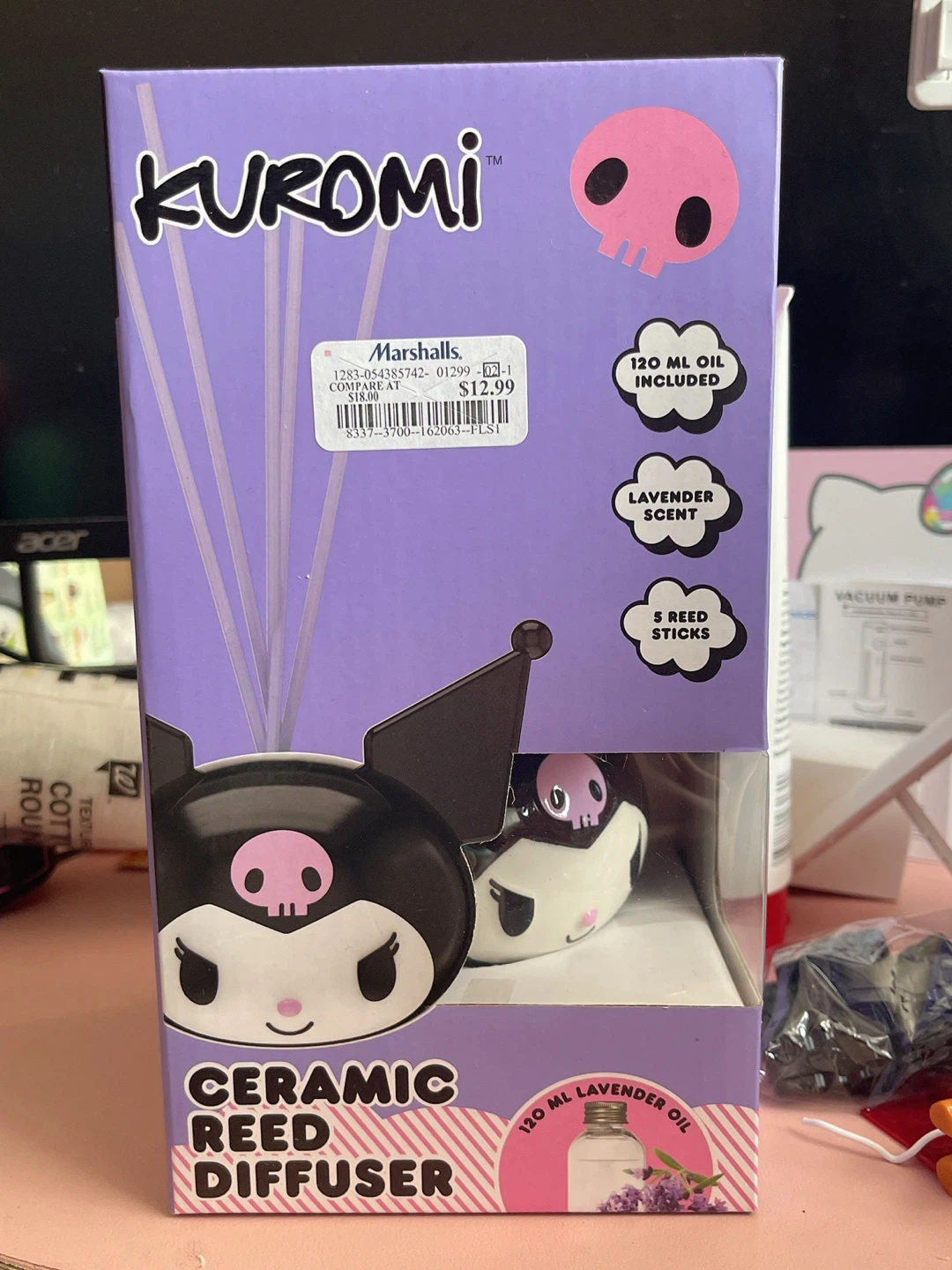 Kuromi Ceramic Reed Diffuser Lavender Scent 120 ML