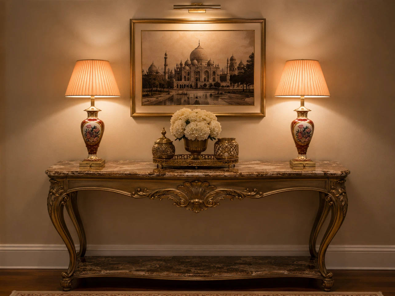 Table Lamps with Floral Detail - photo 2