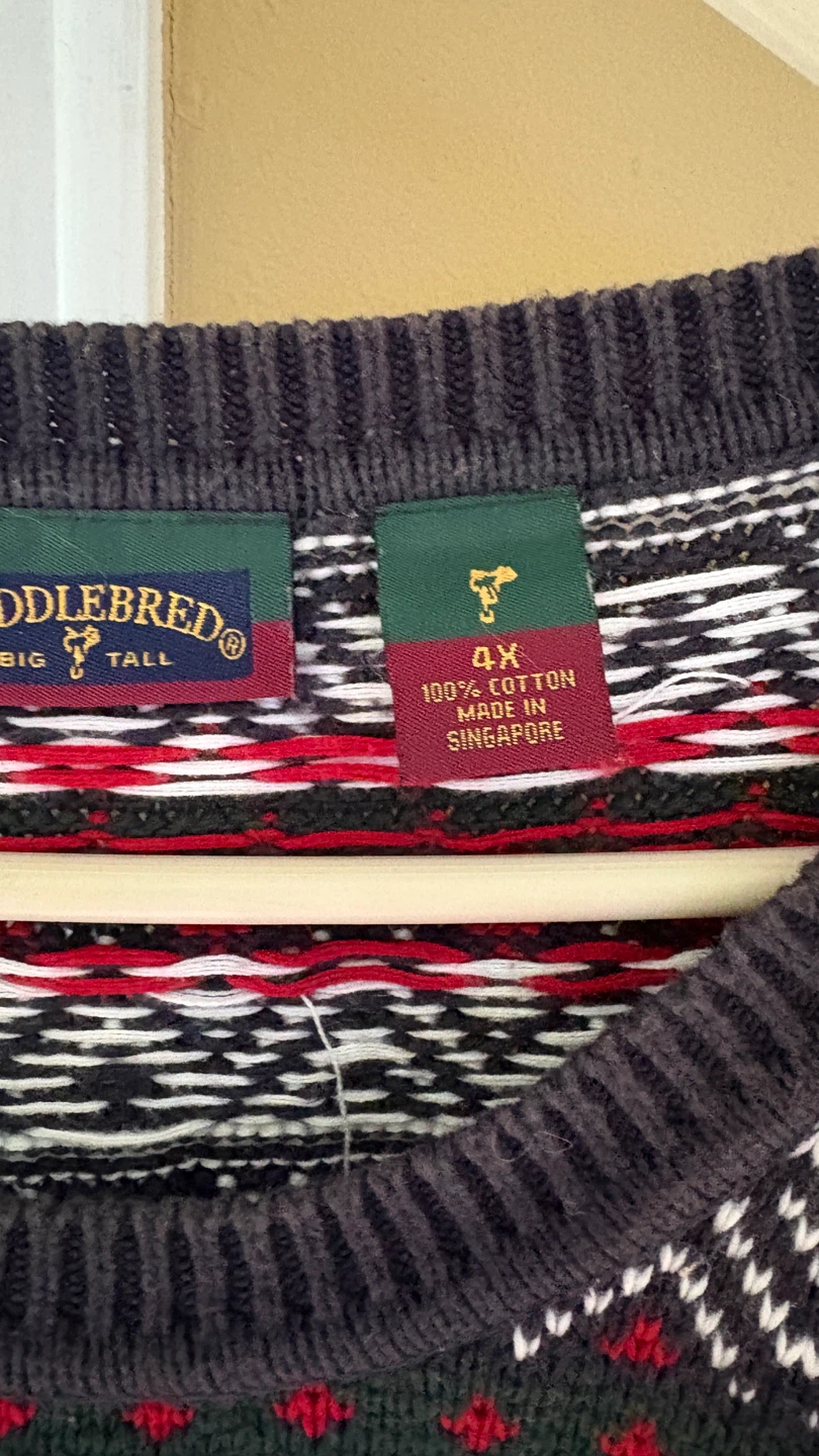 4XL Middlebred Big&Tall Fair Sweater