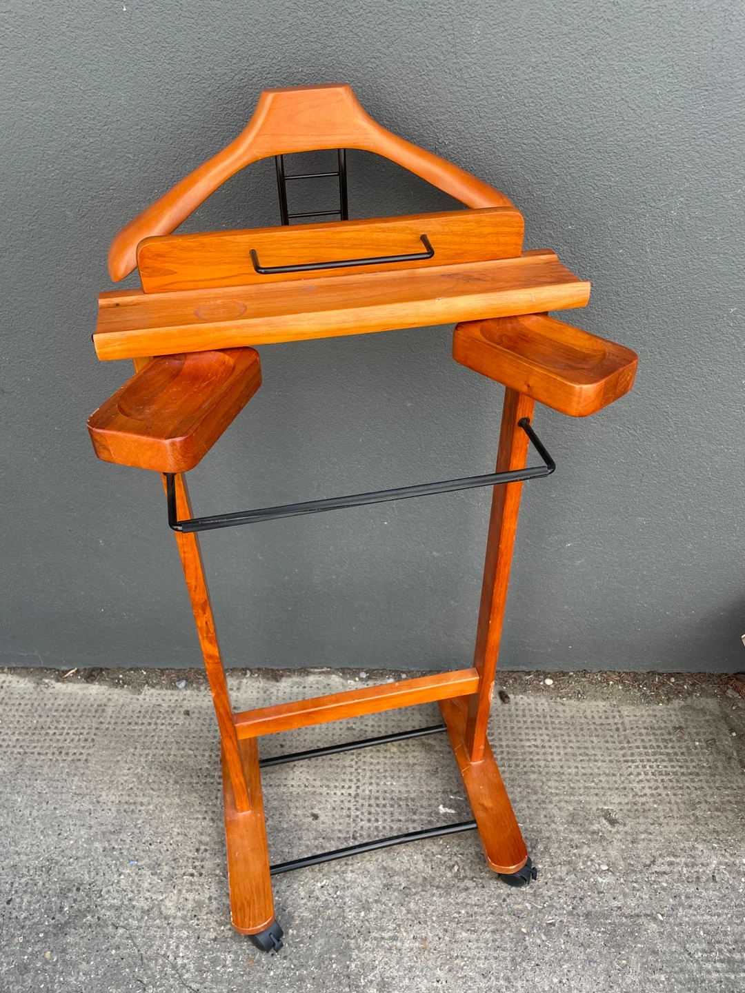 Wooden valet stand, Montessori daily routine dresser
