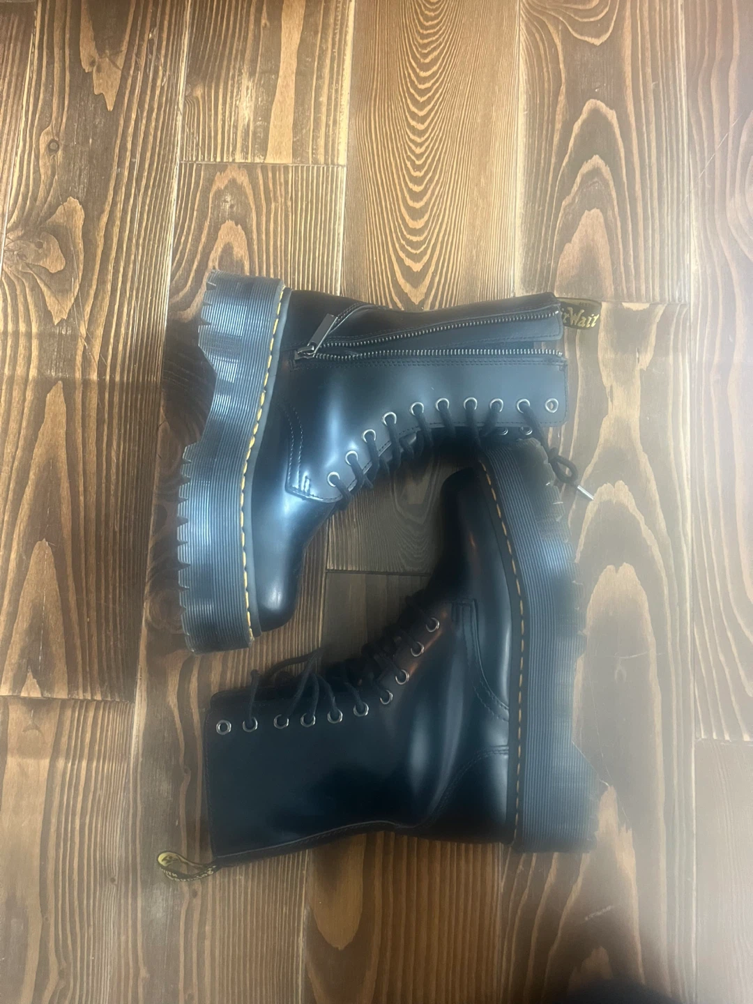 Dr. Martens Jadon Hi Platform Boots Black Leather - photo 3