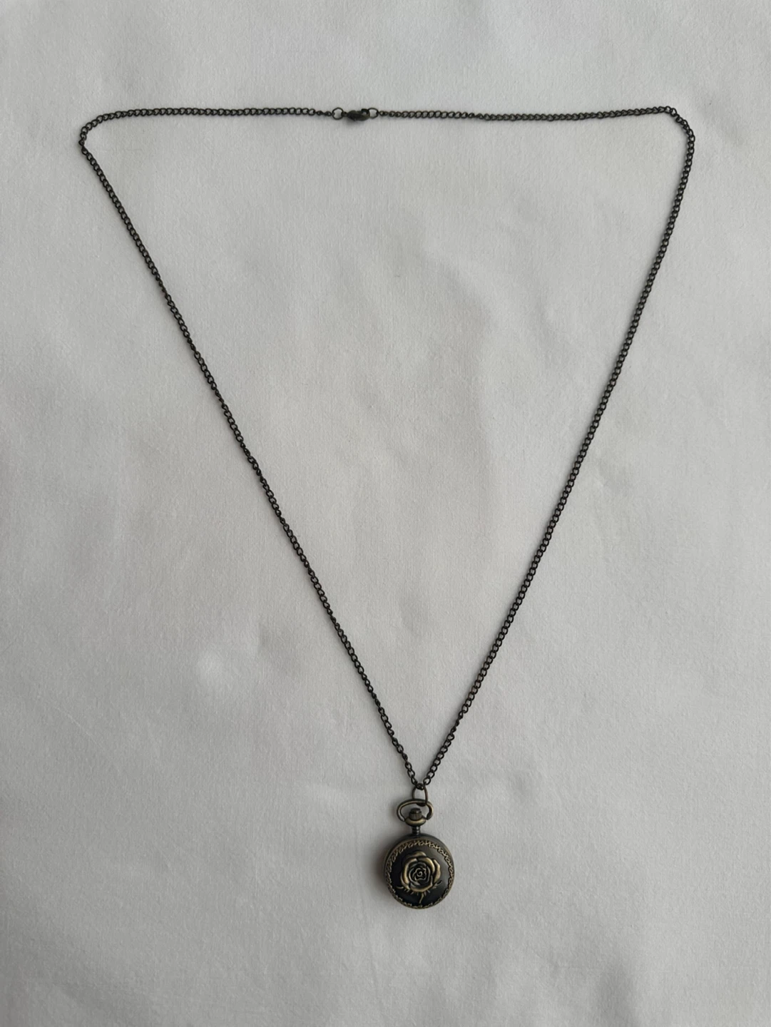 Bronze tone pocket watch necklace - photo 3