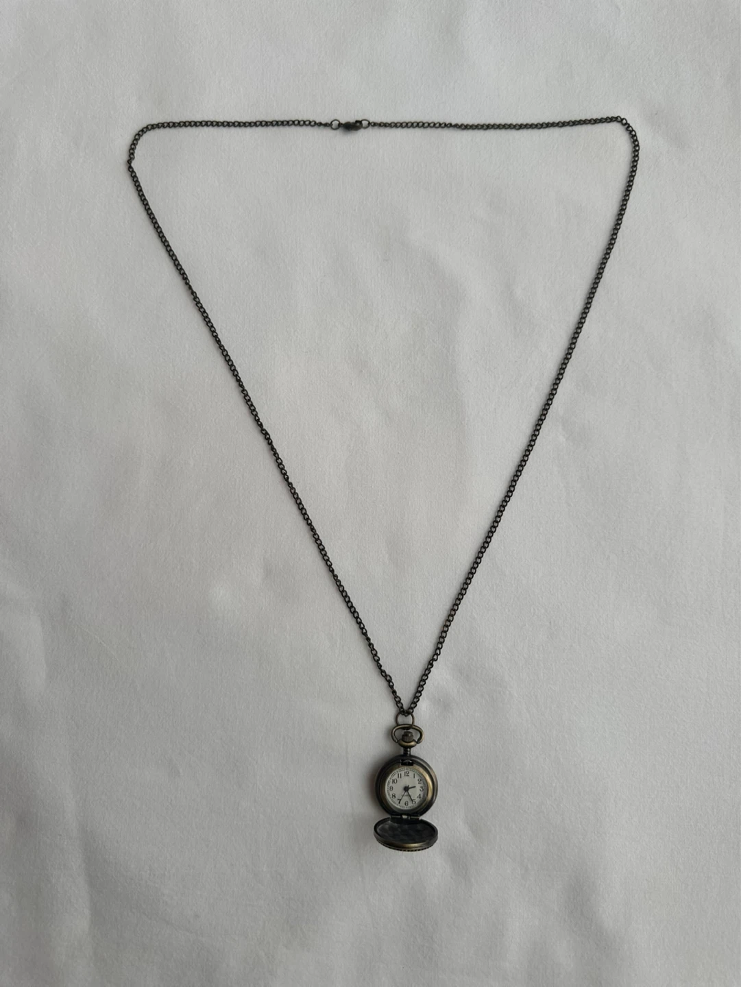 Bronze tone pocket watch necklace - photo 4