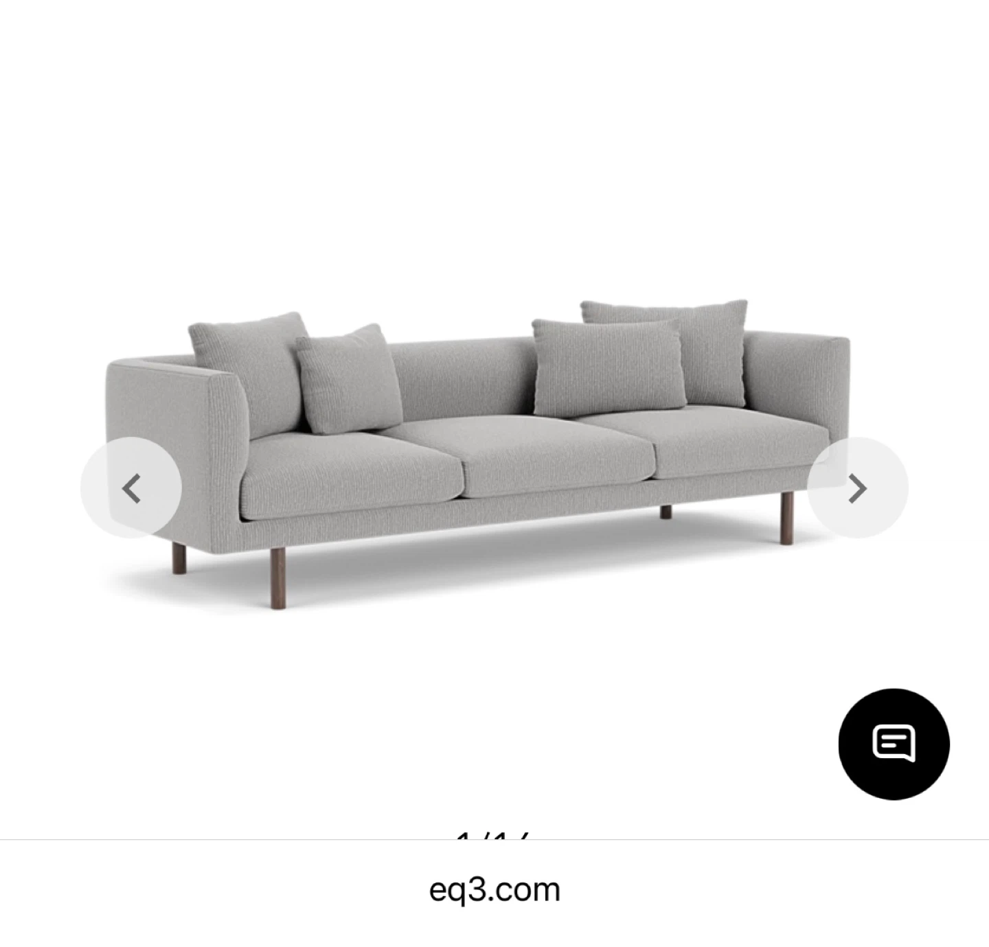 EQ3 Replay Sofa - Lee Dove Performance Fabric - photo 4