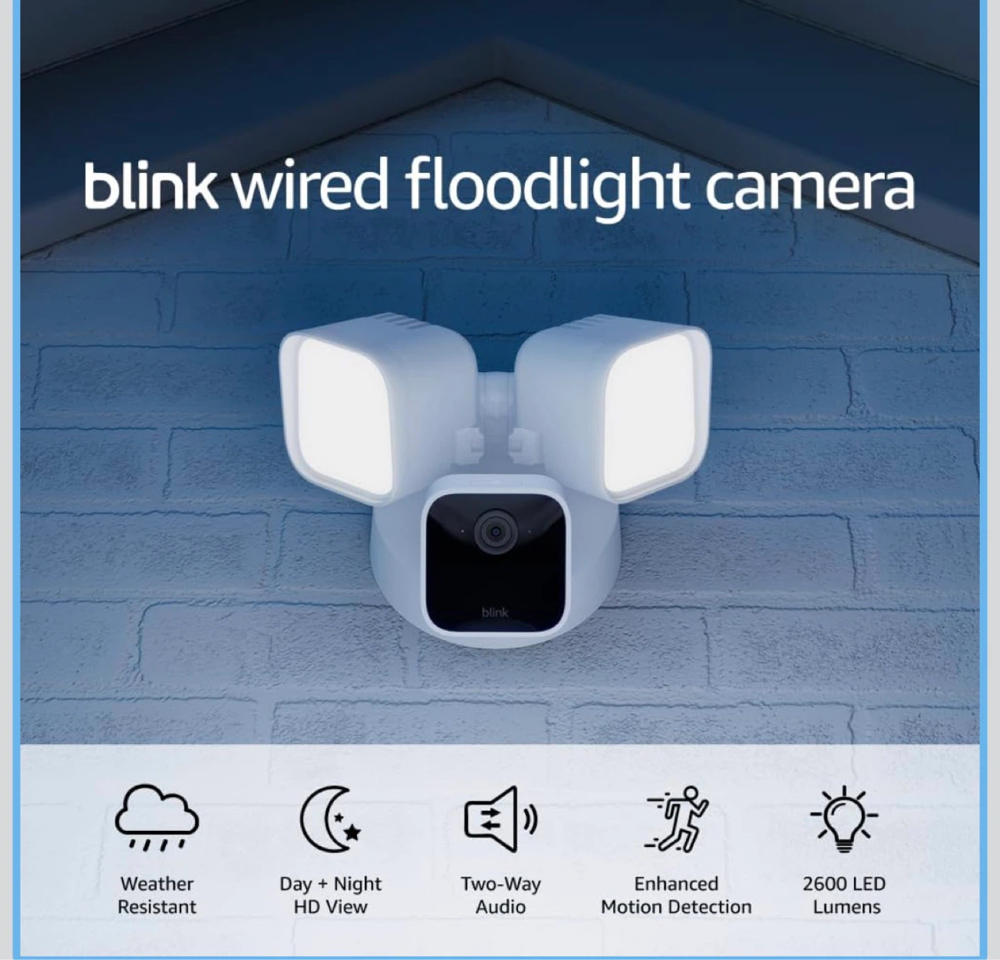 Blink Wired Floodlight Camera, Smart security camera, - photo 3