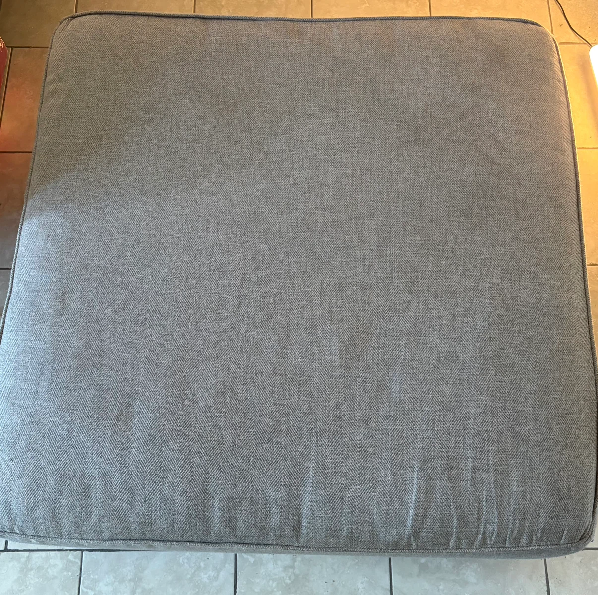 Grey Upholstered Ottoman - photo 2