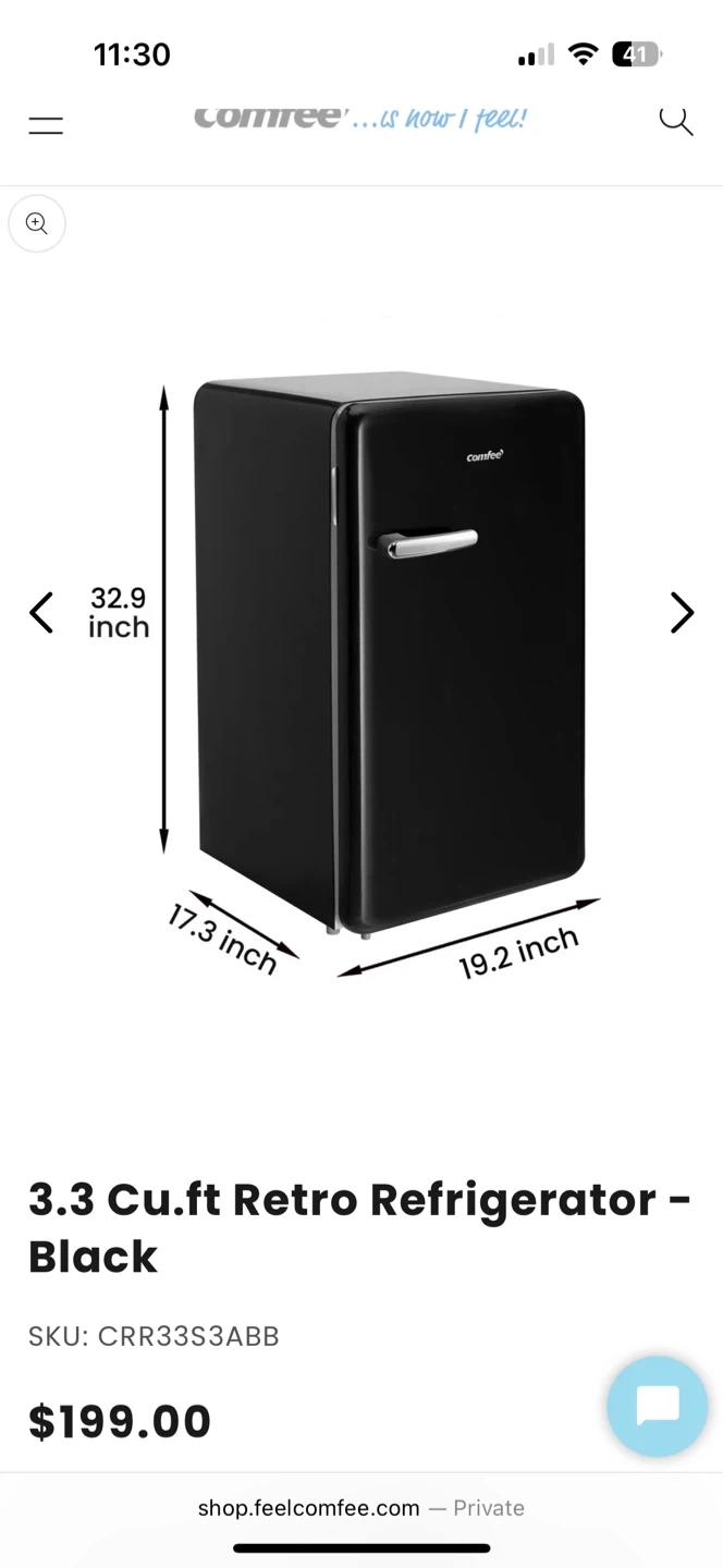 Comfee Mini Fridge w/ freezer - photo 3