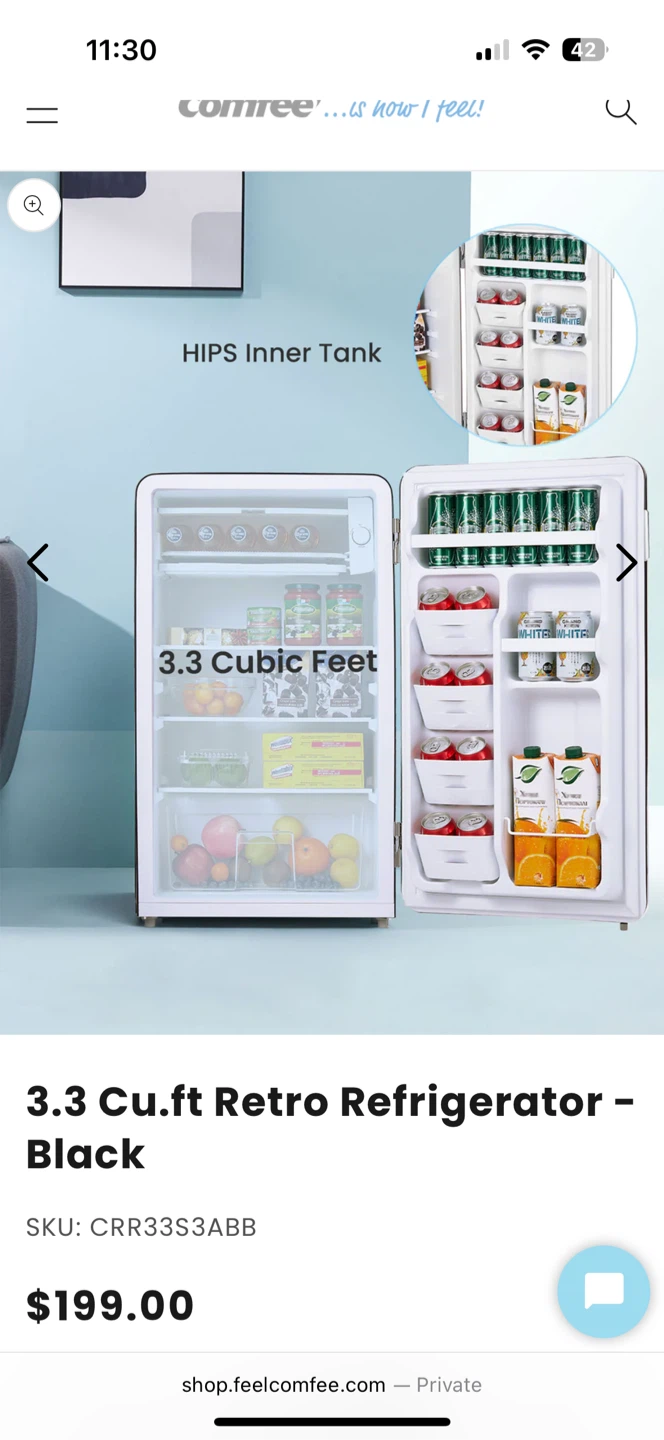 Comfee Mini Fridge w/ freezer - photo 4