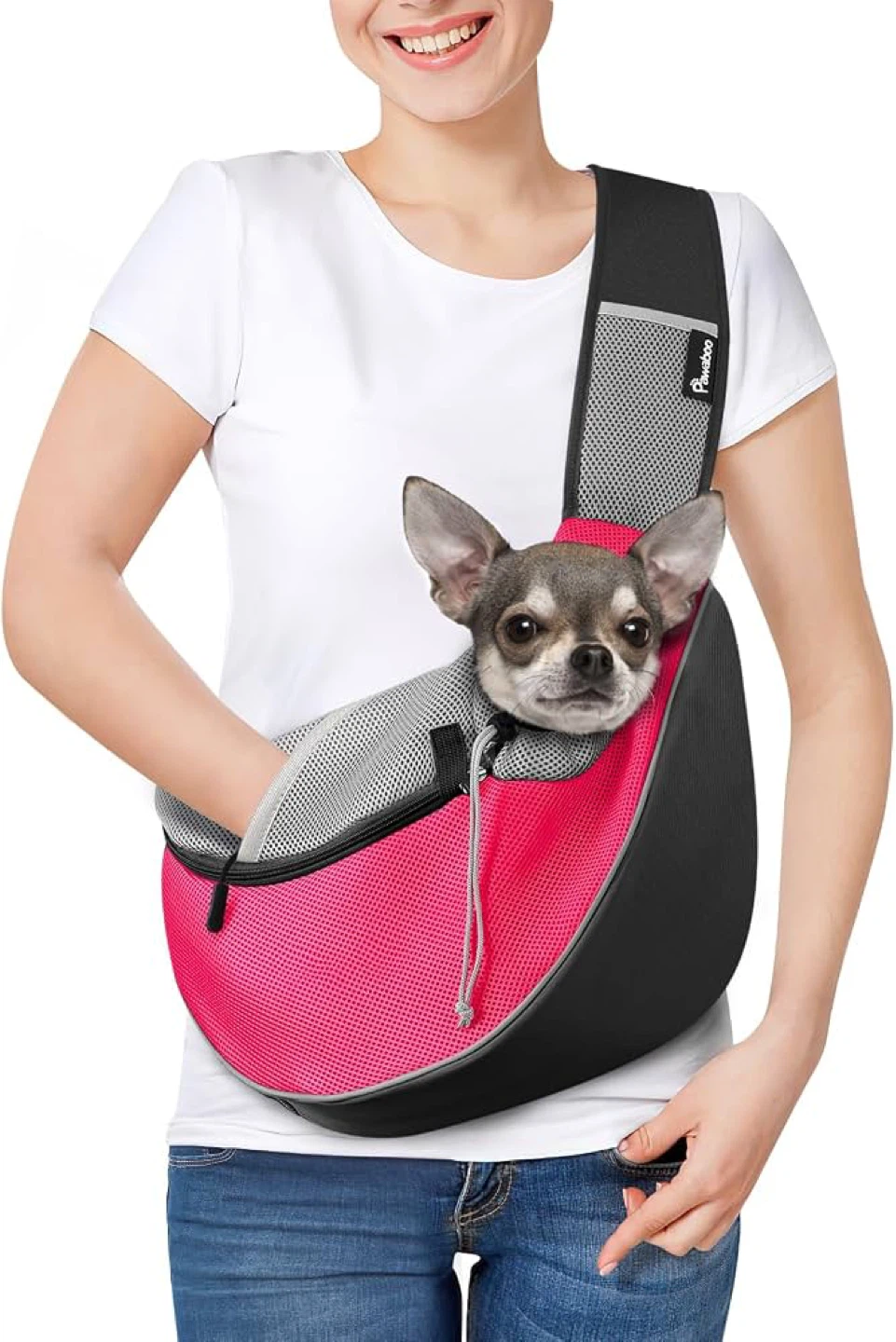 Sling Carrier Crossbody Dog Purse Adjustable Strap Travel