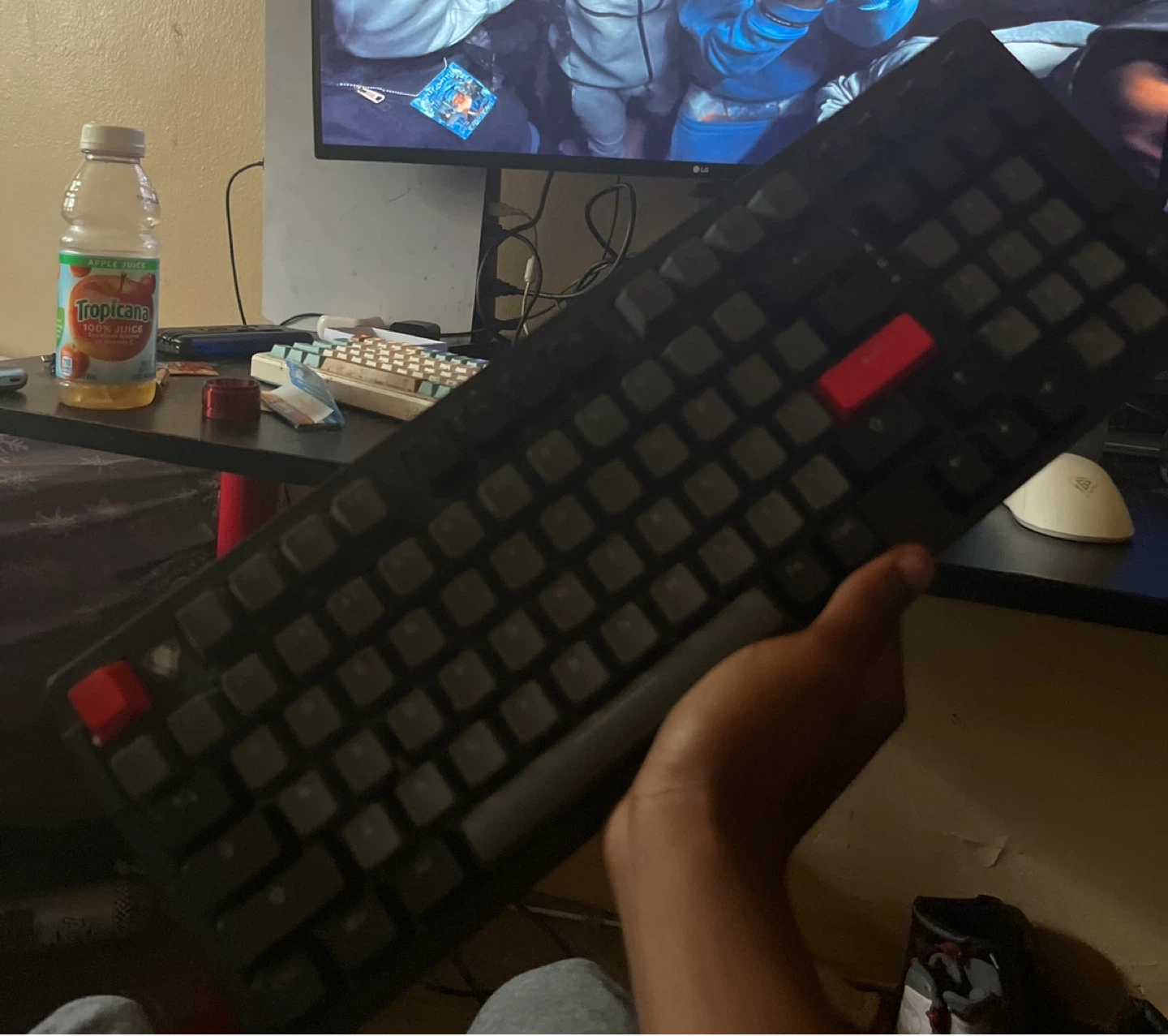 Black Mechanical Keyboard with RGB Lighting