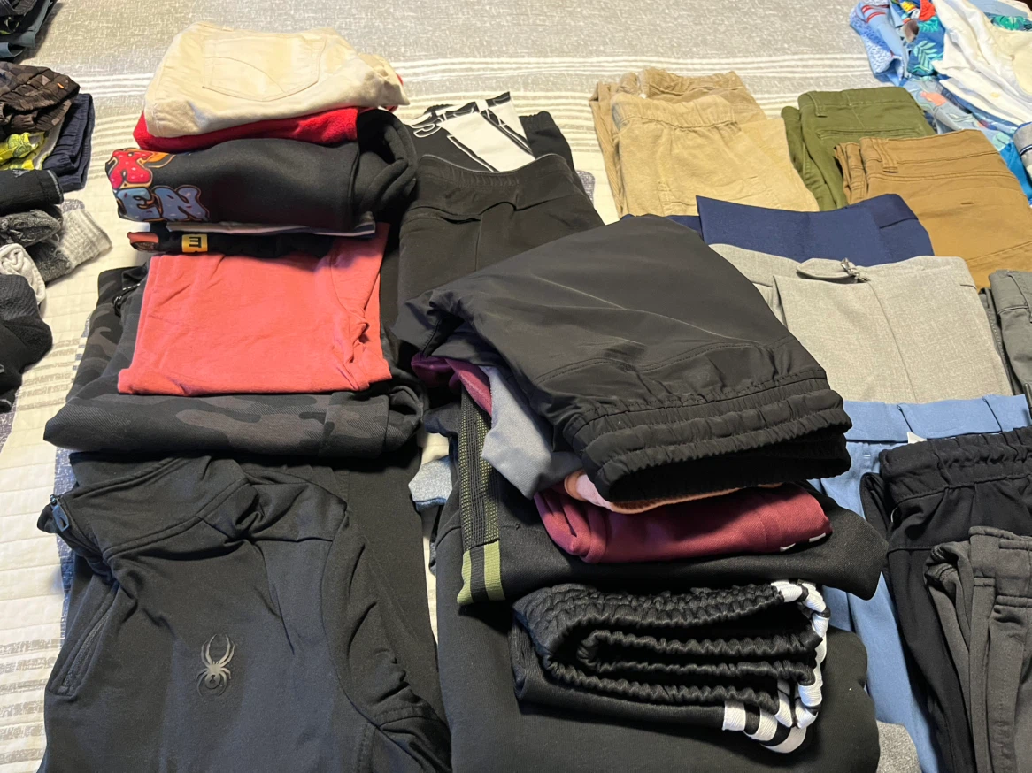 Stack of kids Clothing